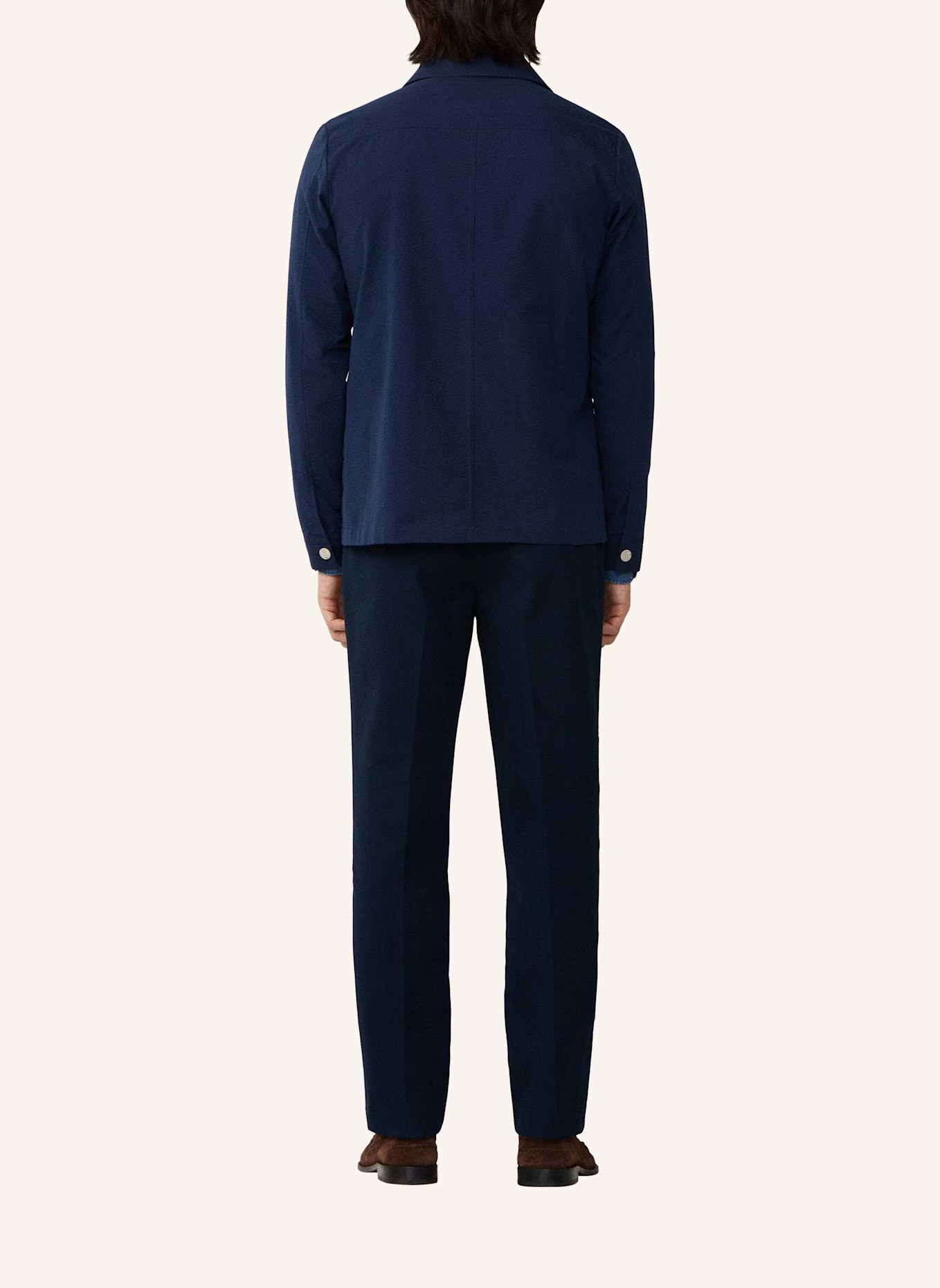 HACKETT LONDON Fieldjacket SEERSUCKER OVERSHIRT: BLAU