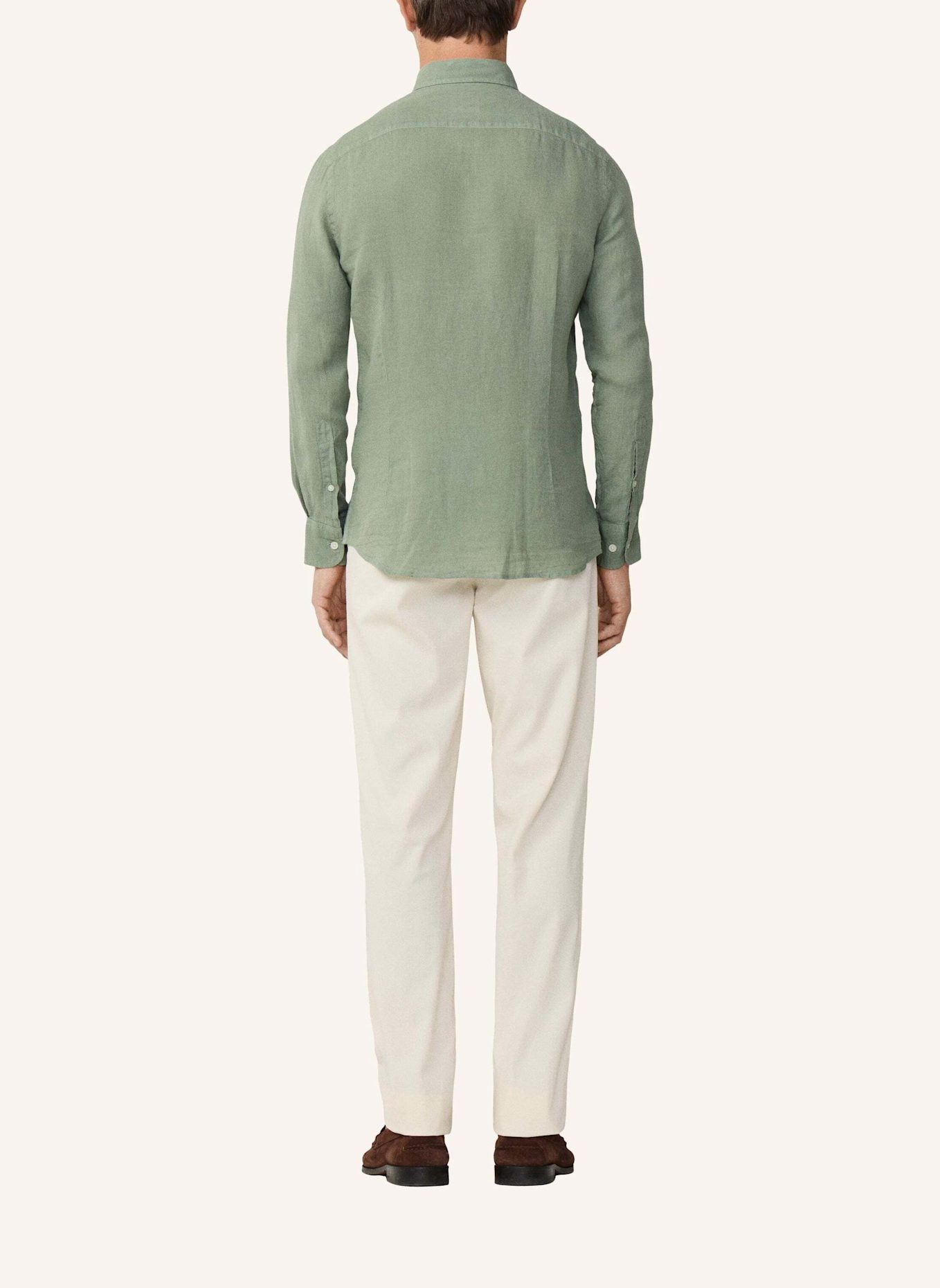 HACKETT LONDON Freizeithemd ESS GMD LINEN BRPT: GRÜN