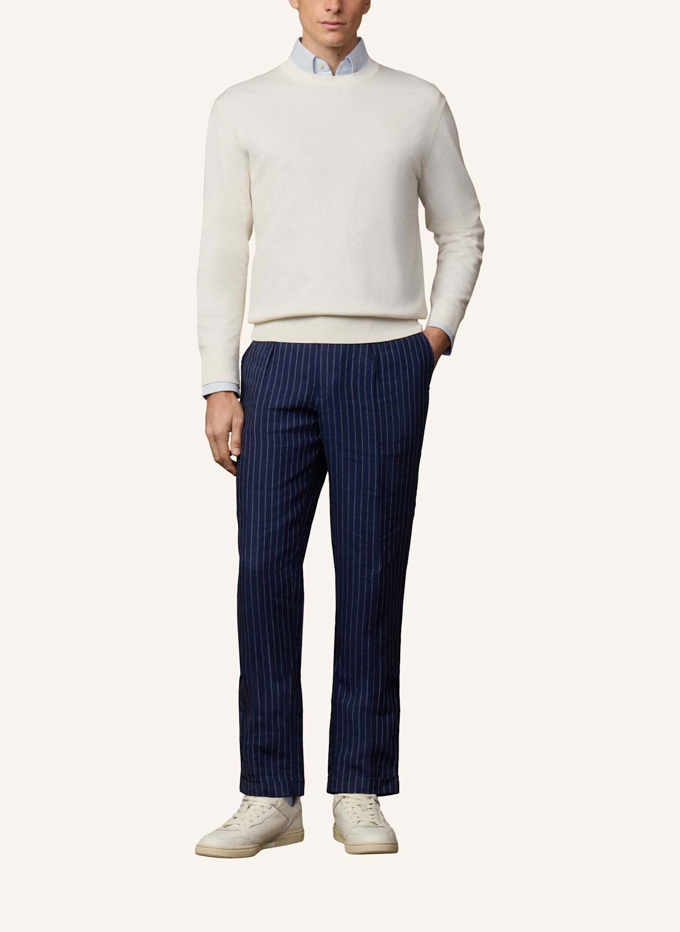 HACKETT LONDON Pullover ESS COTTON CREW: CREME