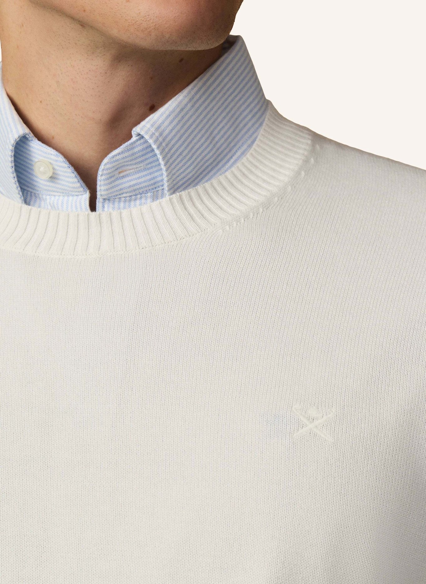 HACKETT LONDON Pullover ESS COTTON CREW: CREME