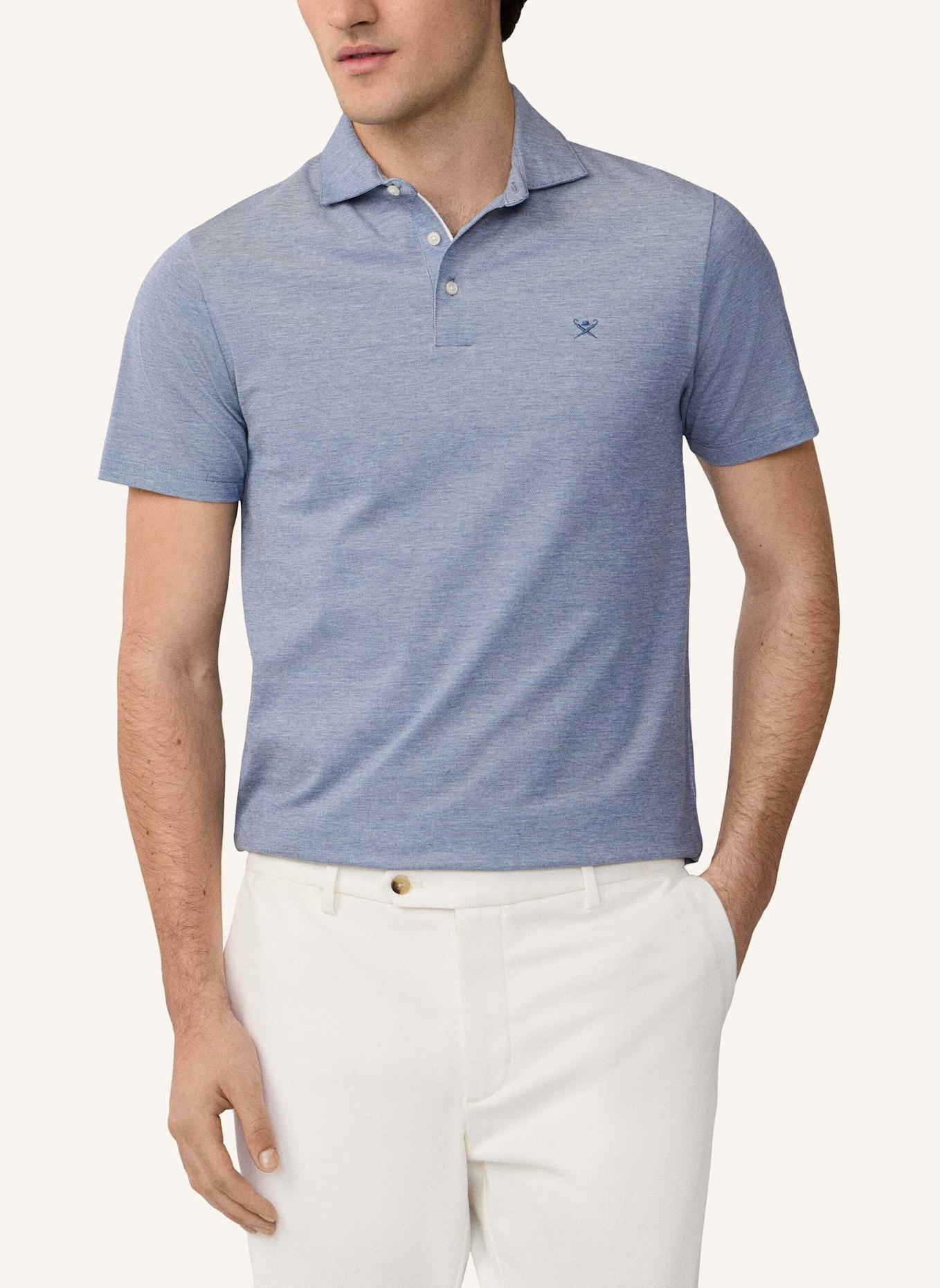 HACKETT LONDON Poloshirt OXFORD PIQUE POLO SS: BLAU