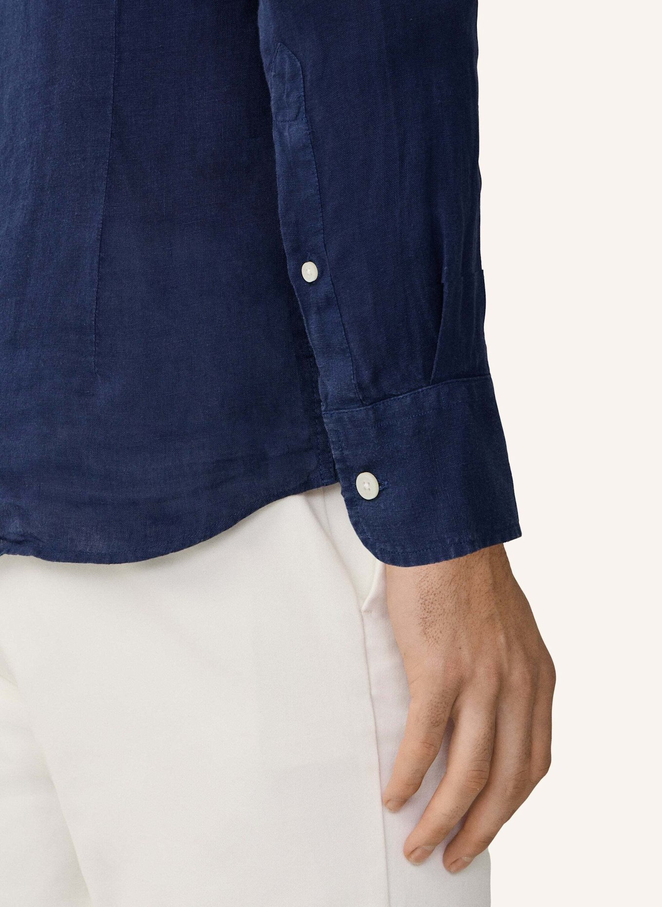 HACKETT LONDON Freizeithemd ESS GMD LINEN BRPT: BLAU