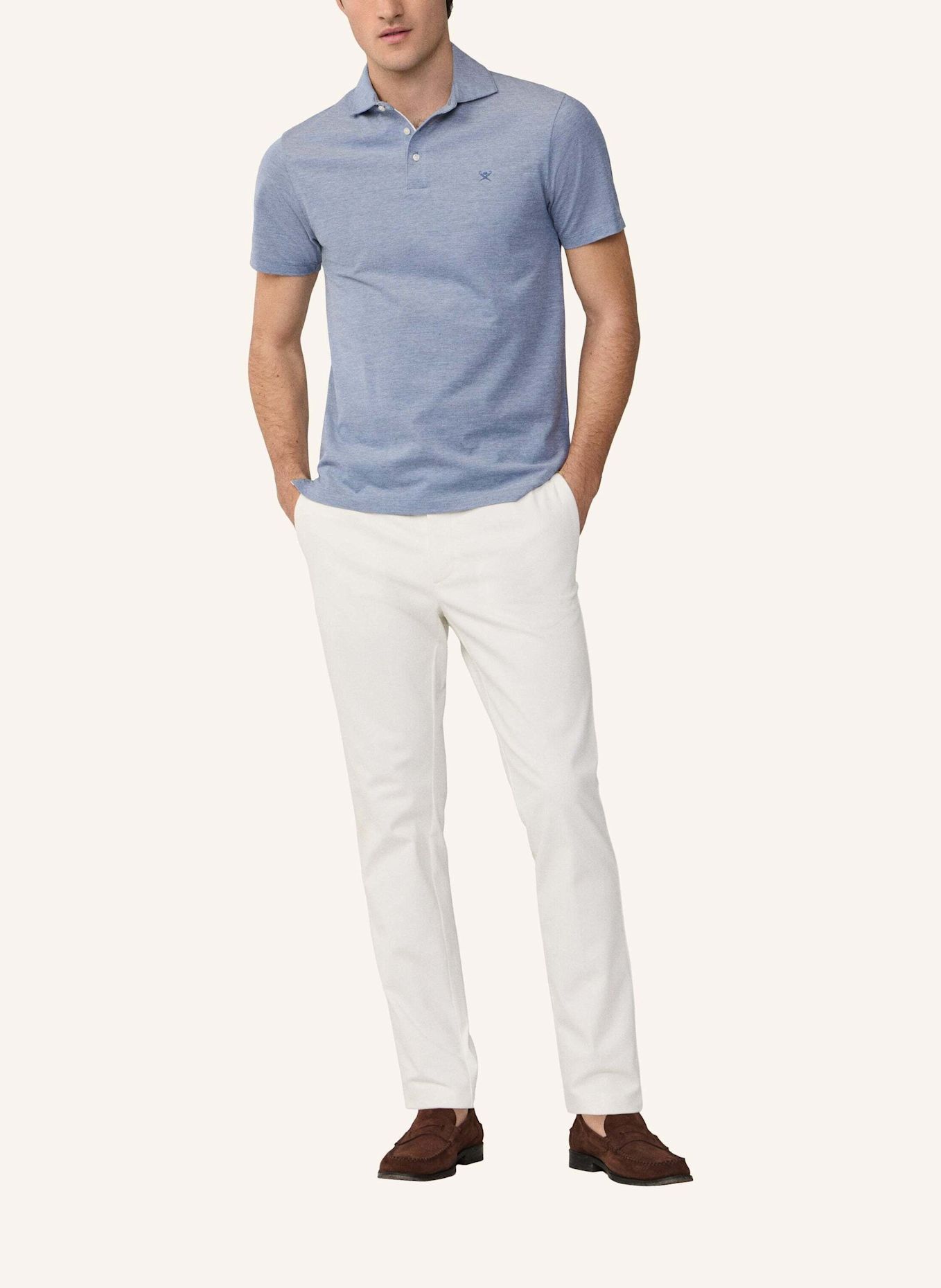 HACKETT LONDON Poloshirt OXFORD PIQUE POLO SS: BLAU