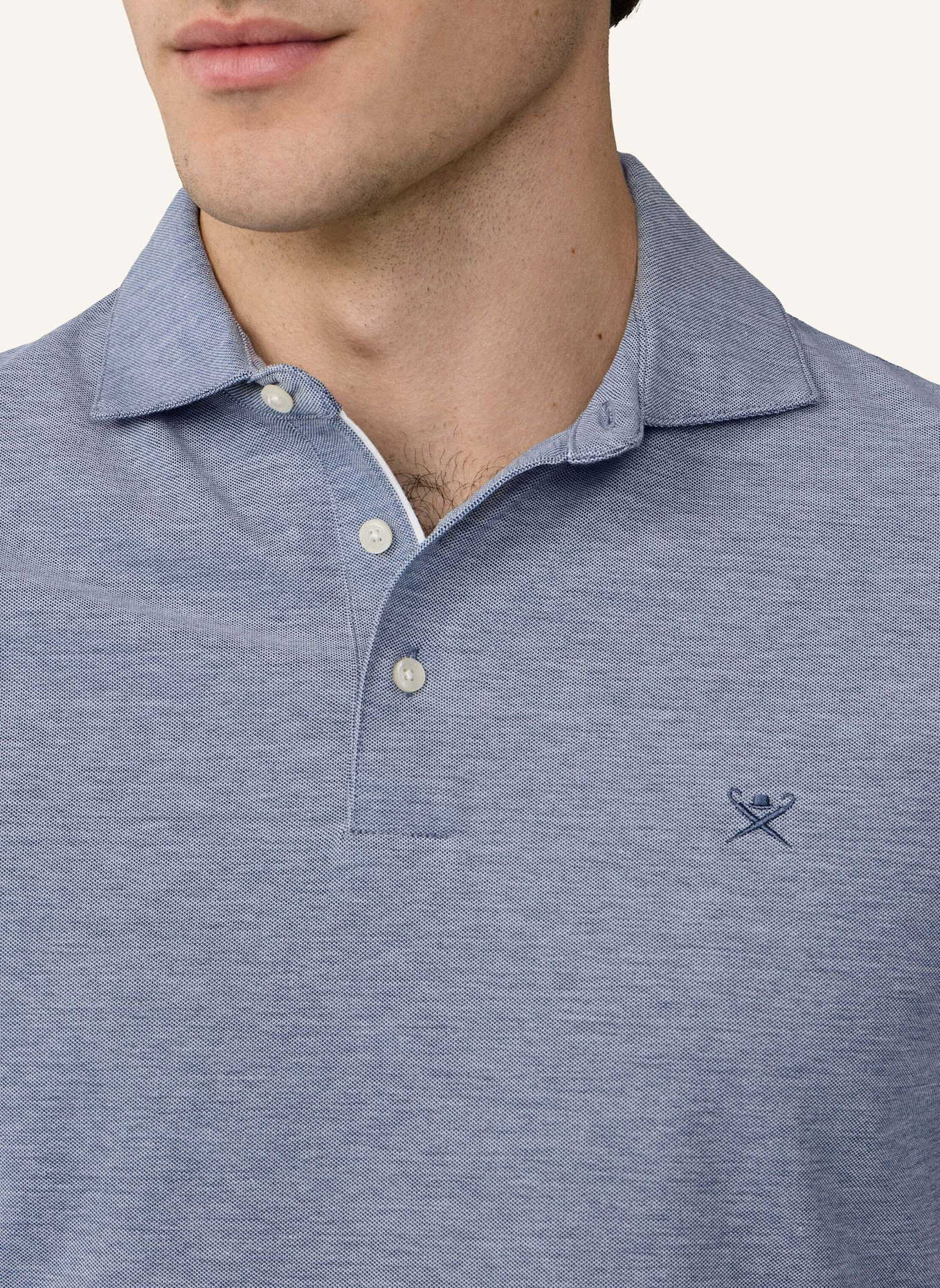 HACKETT LONDON Poloshirt OXFORD PIQUE POLO SS: BLAU