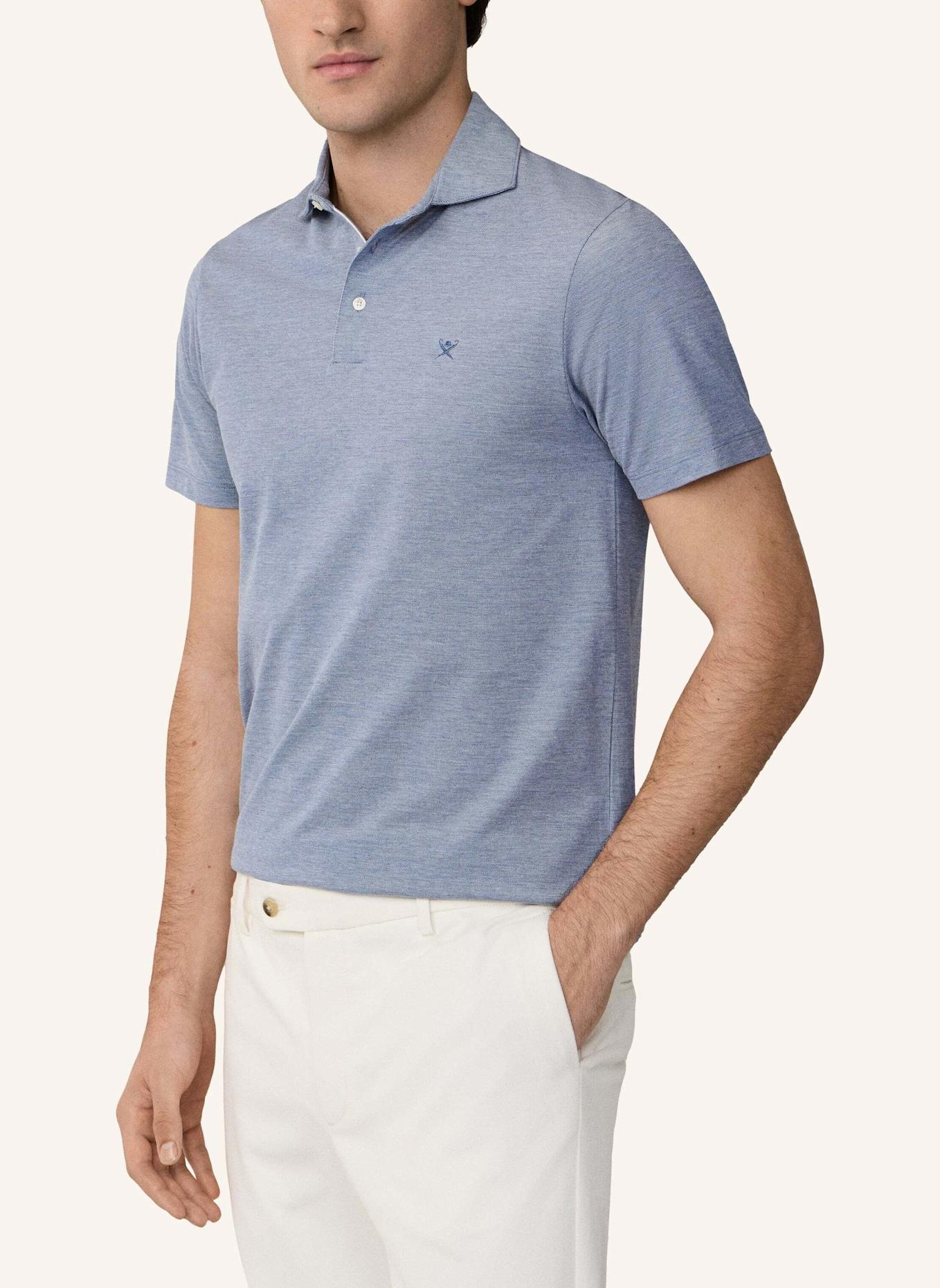HACKETT LONDON Poloshirt OXFORD PIQUE POLO SS: BLAU
