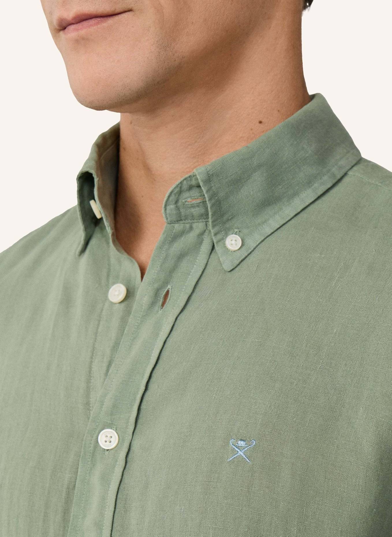 HACKETT LONDON Freizeithemd ESS GMD LINEN BRPT: GRÜN