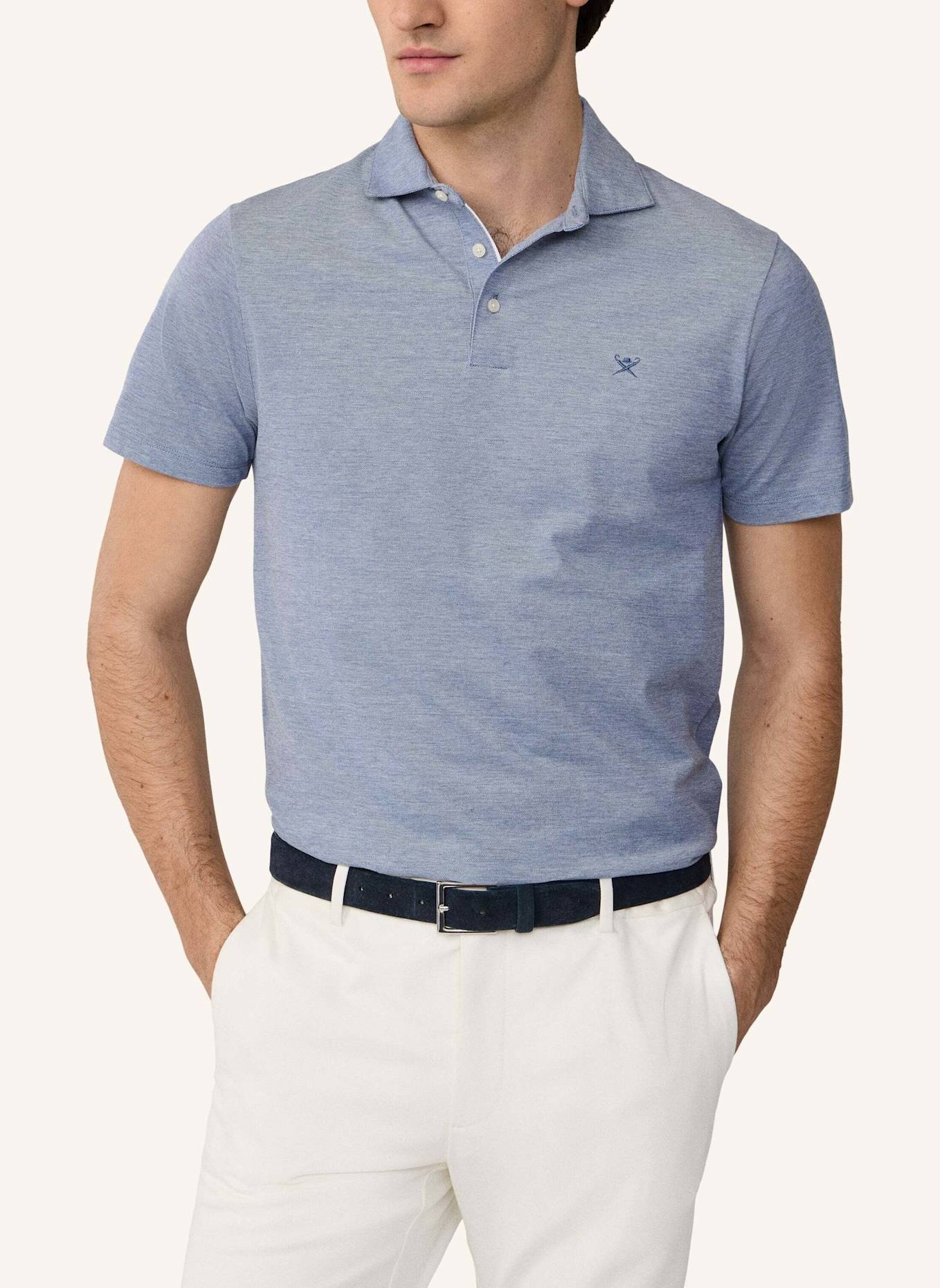 HACKETT LONDON Poloshirt OXFORD PIQUE POLO SS: BLAU