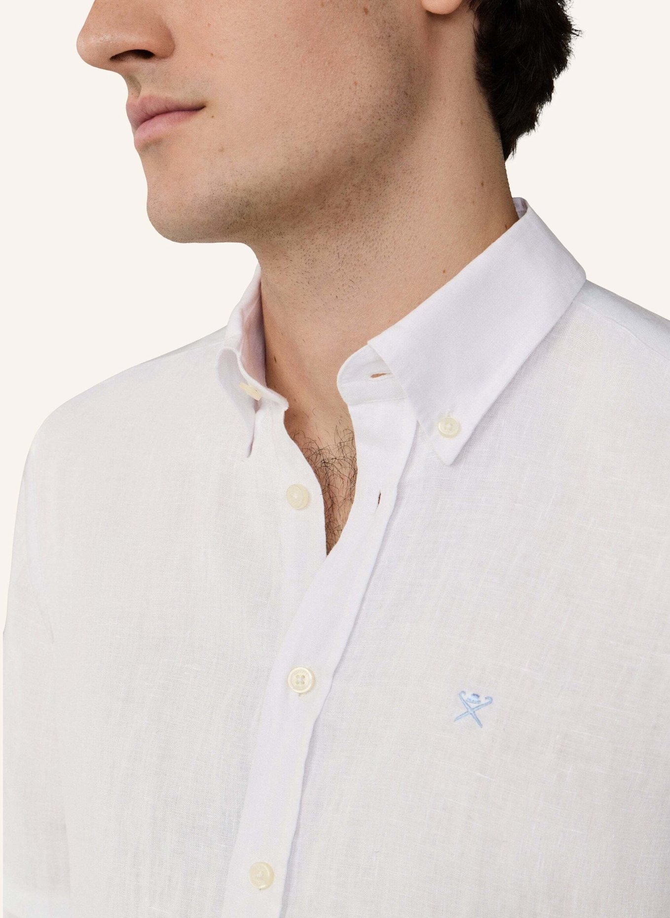 HACKETT LONDON Freizeithemd ESS GMD LINEN BRPT: WEISS