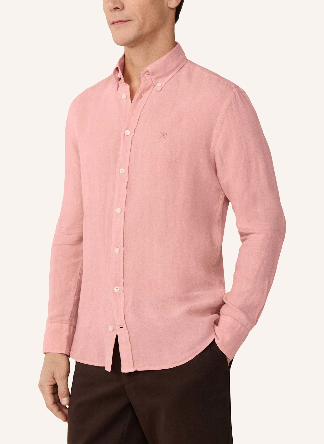 HACKETT LONDON Freizeithemd ESS GMD LINEN BRPT: ROSA