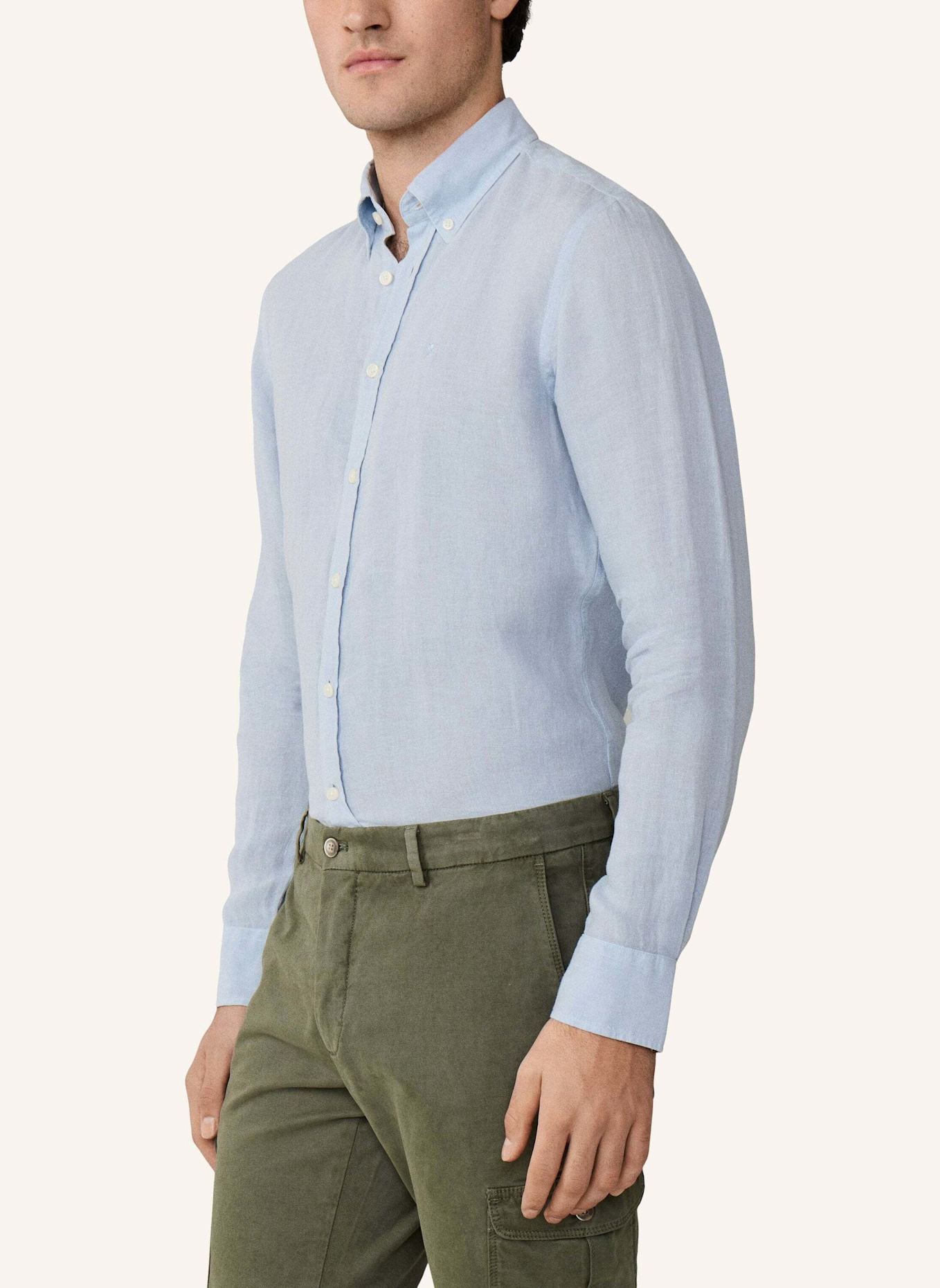 HACKETT LONDON Freizeithemd ESS GMD LINEN BRPT: BLAU