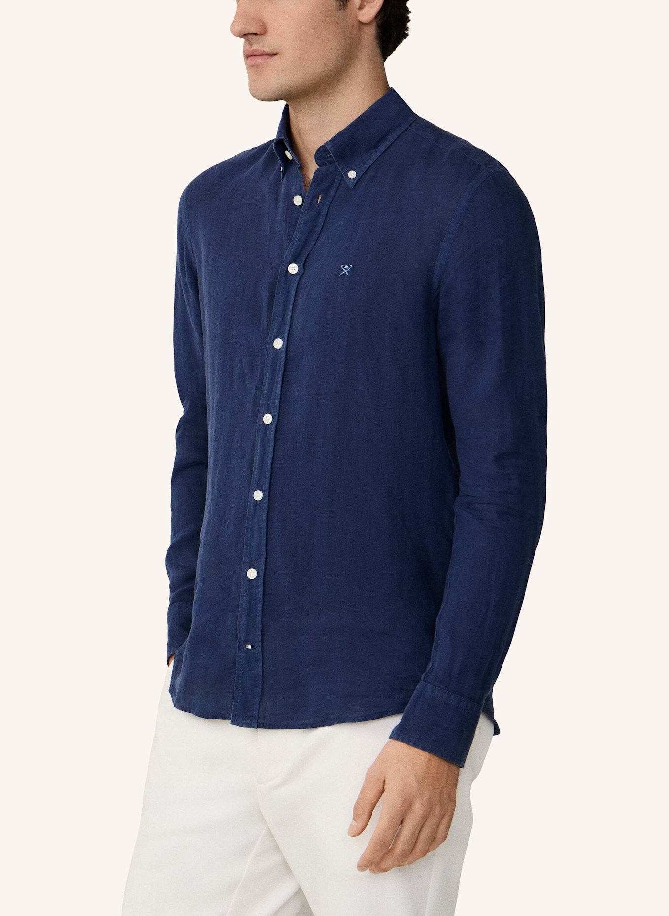 HACKETT LONDON Freizeithemd ESS GMD LINEN BRPT: BLAU