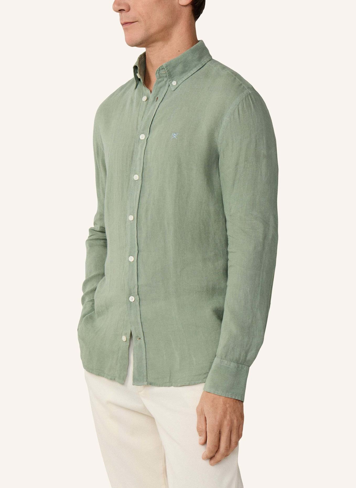 HACKETT LONDON Freizeithemd ESS GMD LINEN BRPT: GRÜN
