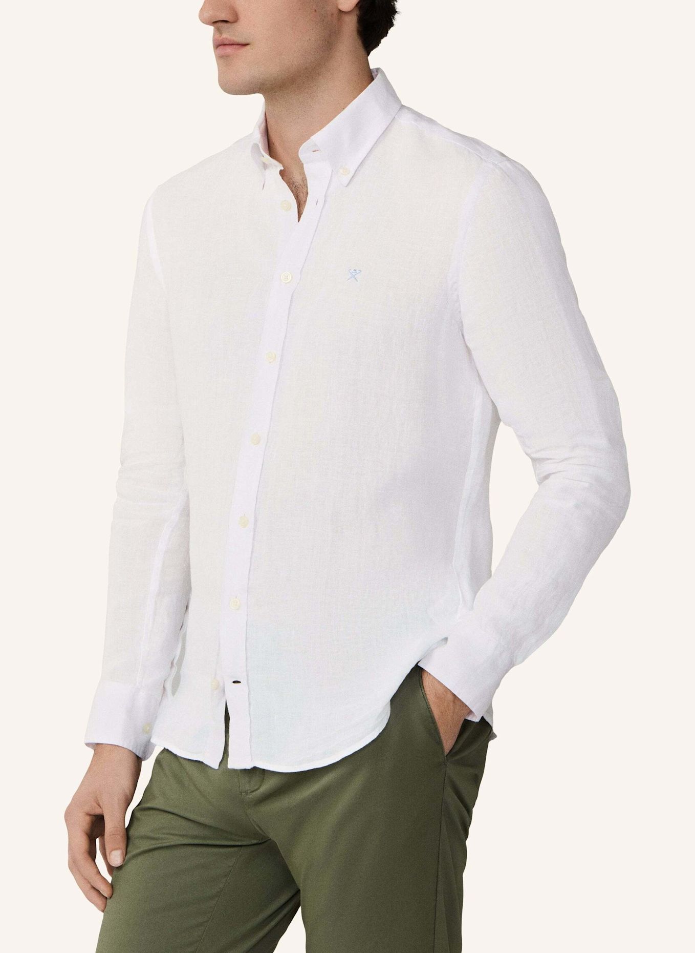 HACKETT LONDON Freizeithemd ESS GMD LINEN BRPT: WEISS