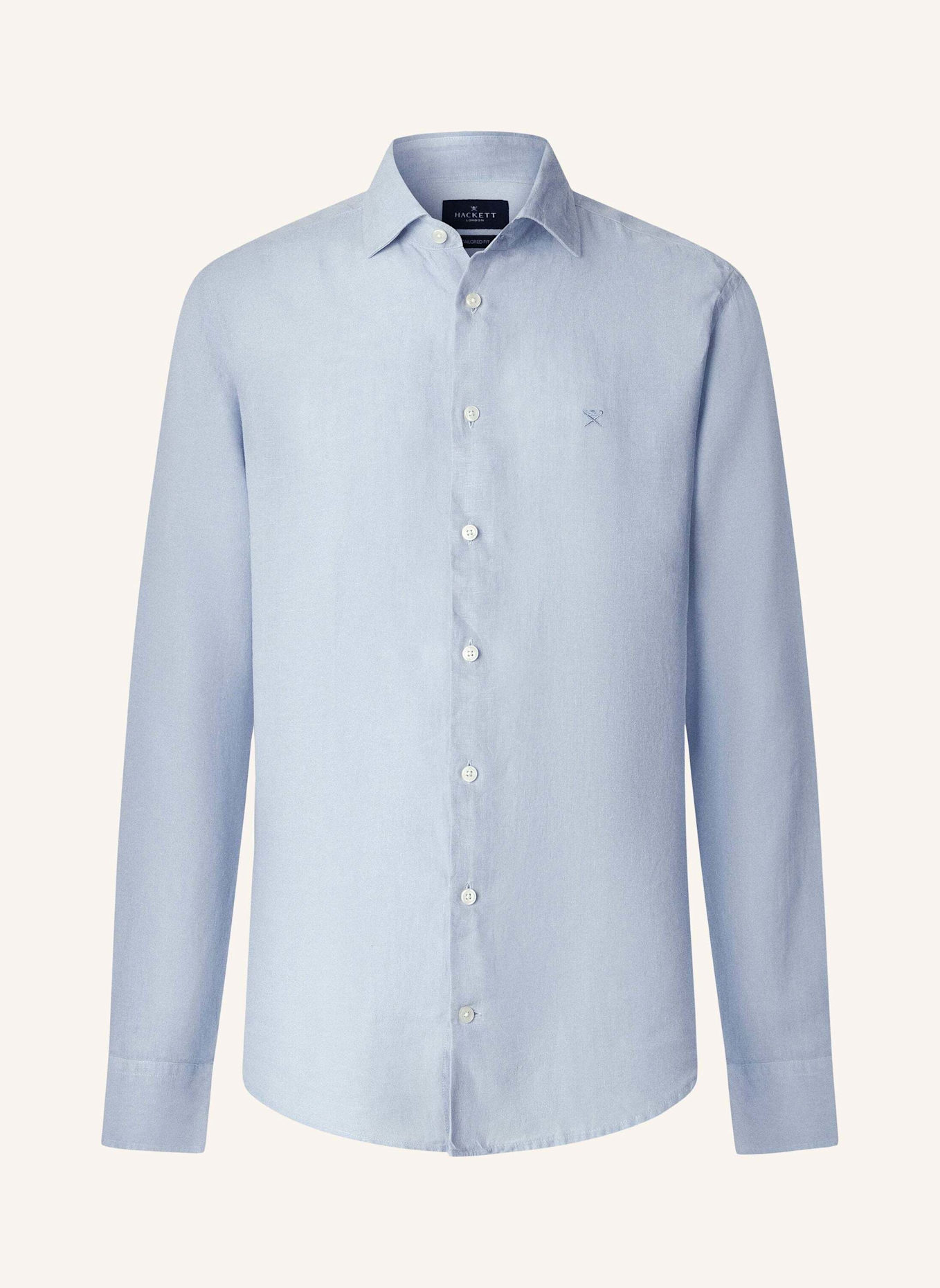 HACKETT LONDON Freizeithemd ESS GMD LINEN KENT: BLAU