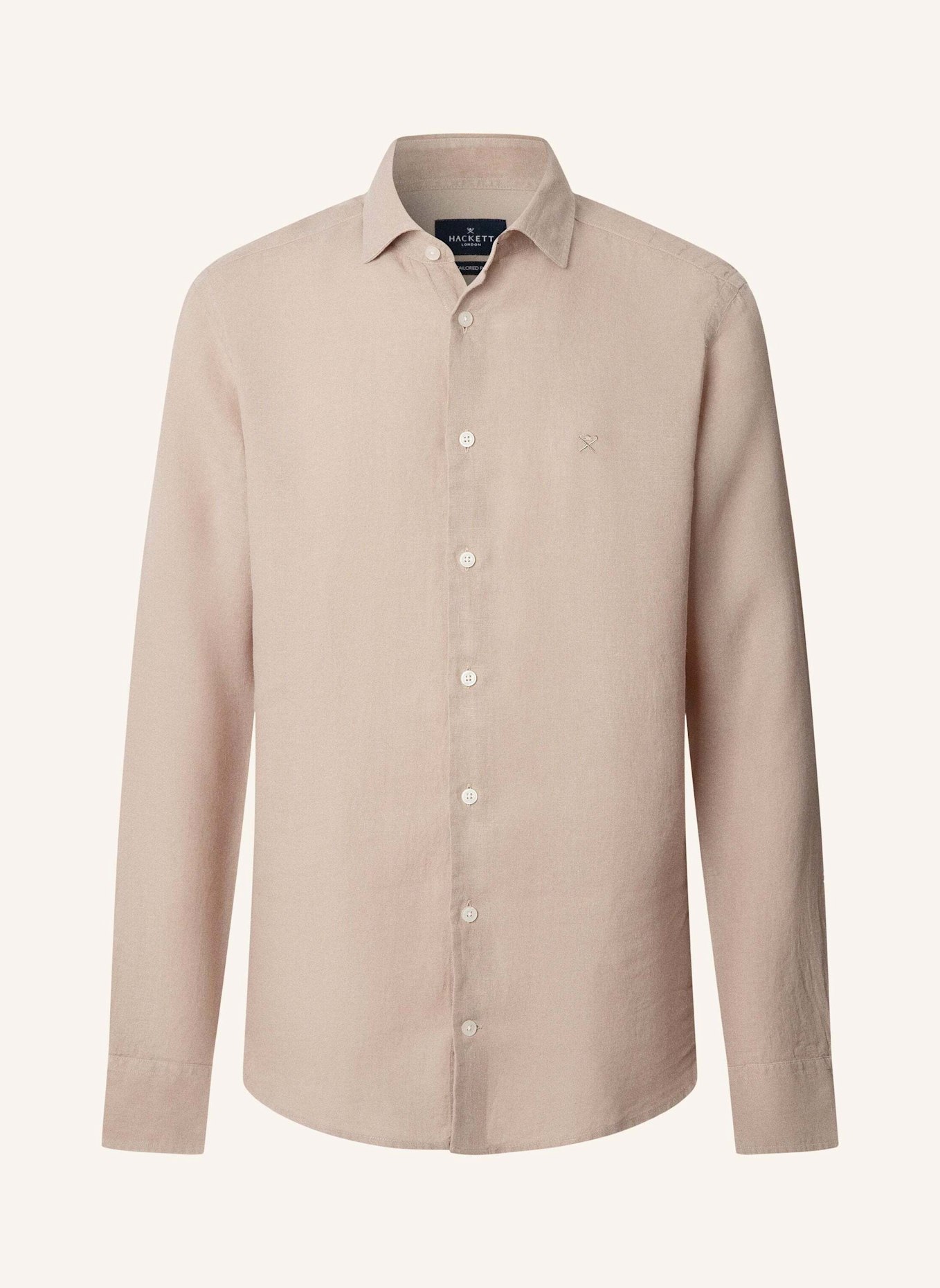 HACKETT LONDON Freizeithemd ESS GMD LINEN KENT: TAUPE/ HELLBRAUN