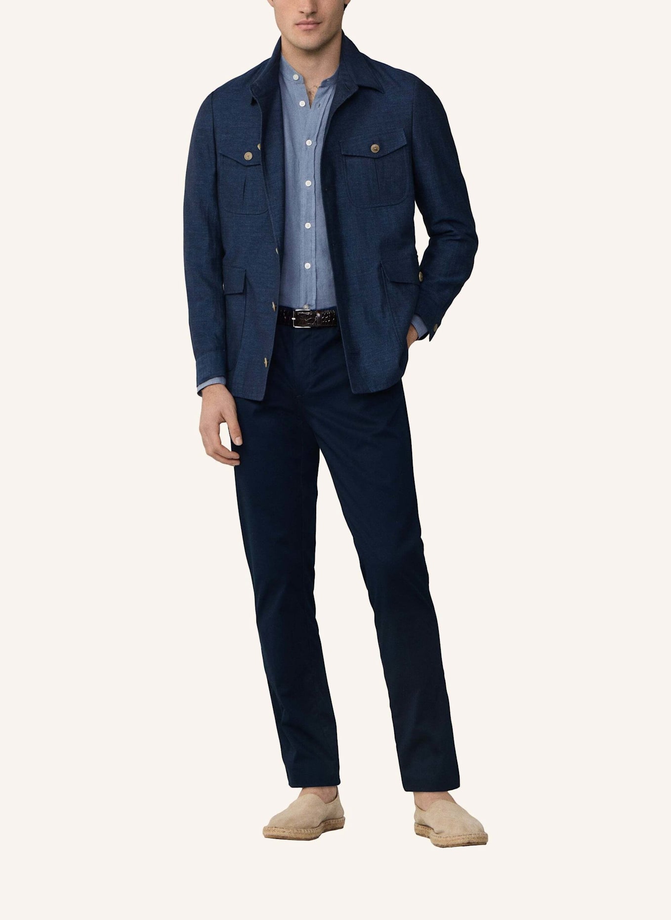 HACKETT LONDON Chino TEXTURE CHINO: BLAU
