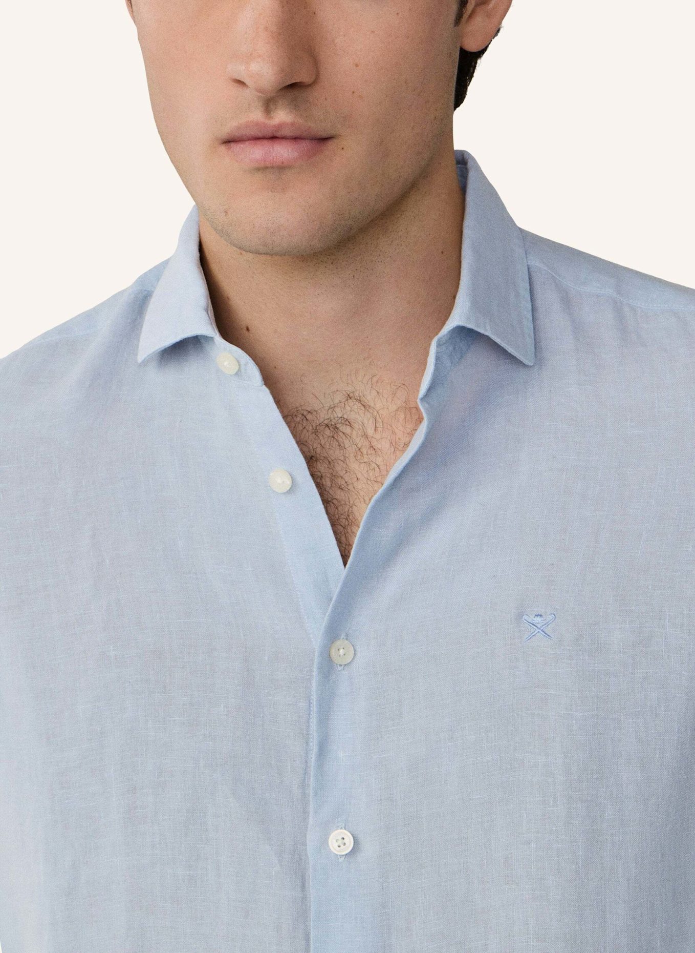 HACKETT LONDON Freizeithemd ESS GMD LINEN KENT: BLAU