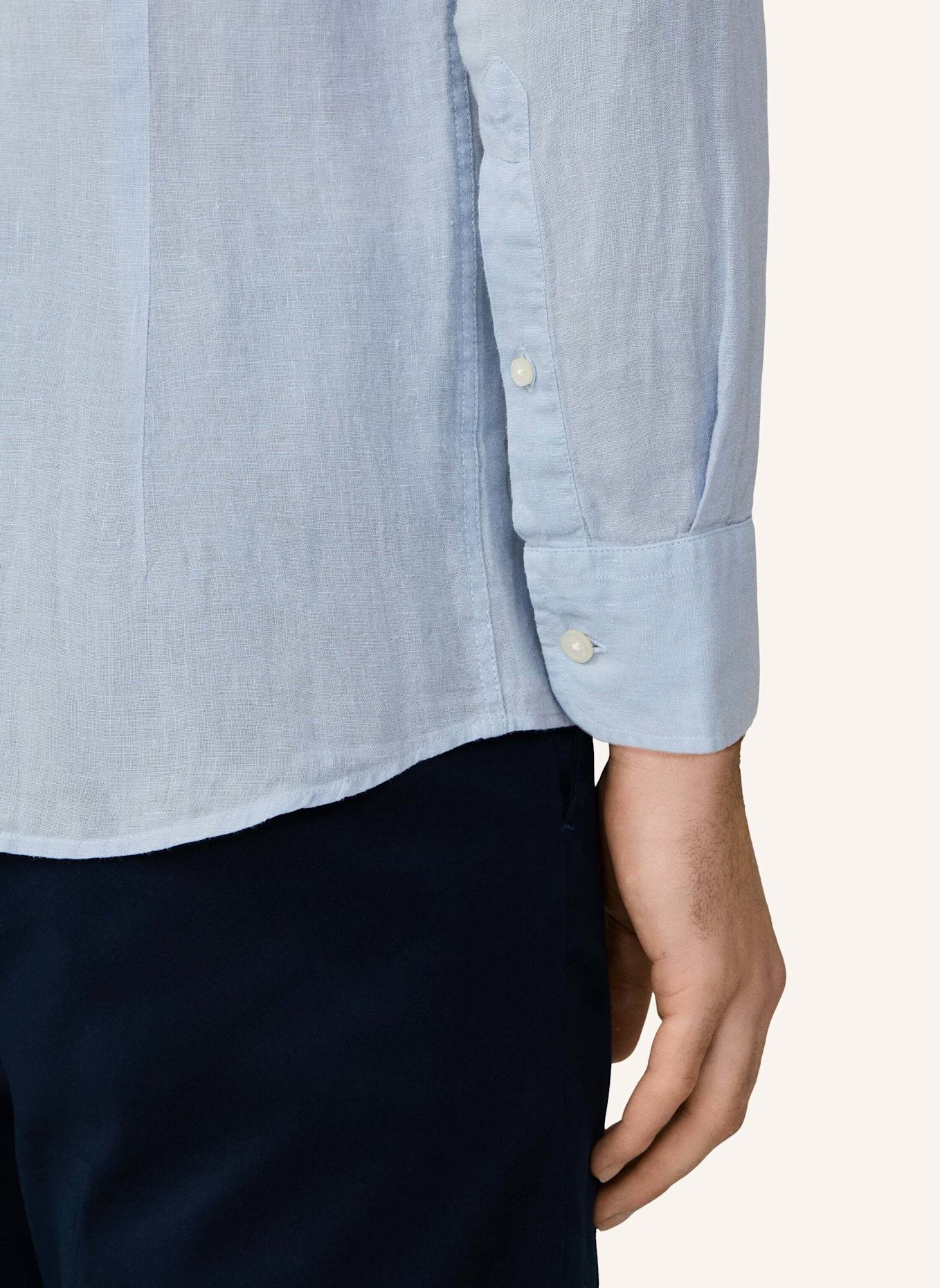 HACKETT LONDON Freizeithemd ESS GMD LINEN KENT: BLAU