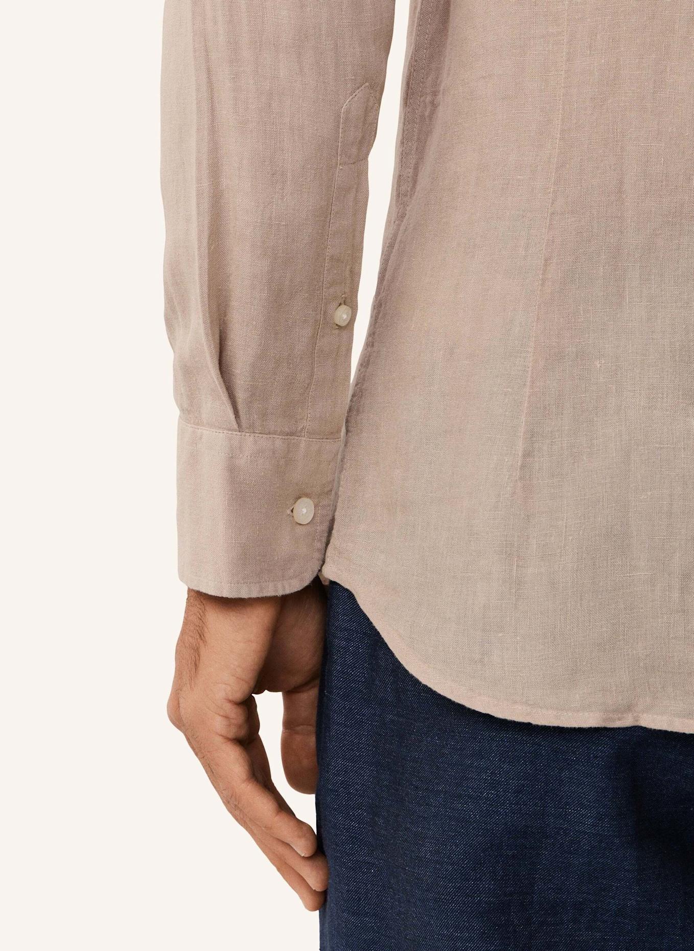 HACKETT LONDON Freizeithemd ESS GMD LINEN KENT: TAUPE/ HELLBRAUN