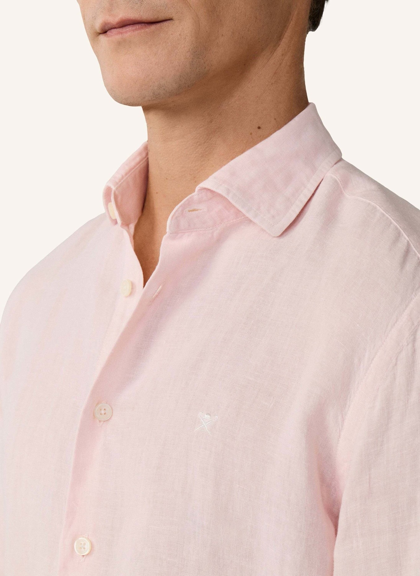 HACKETT LONDON Freizeithemd ESS GMD LINEN KENT: HELLROSA