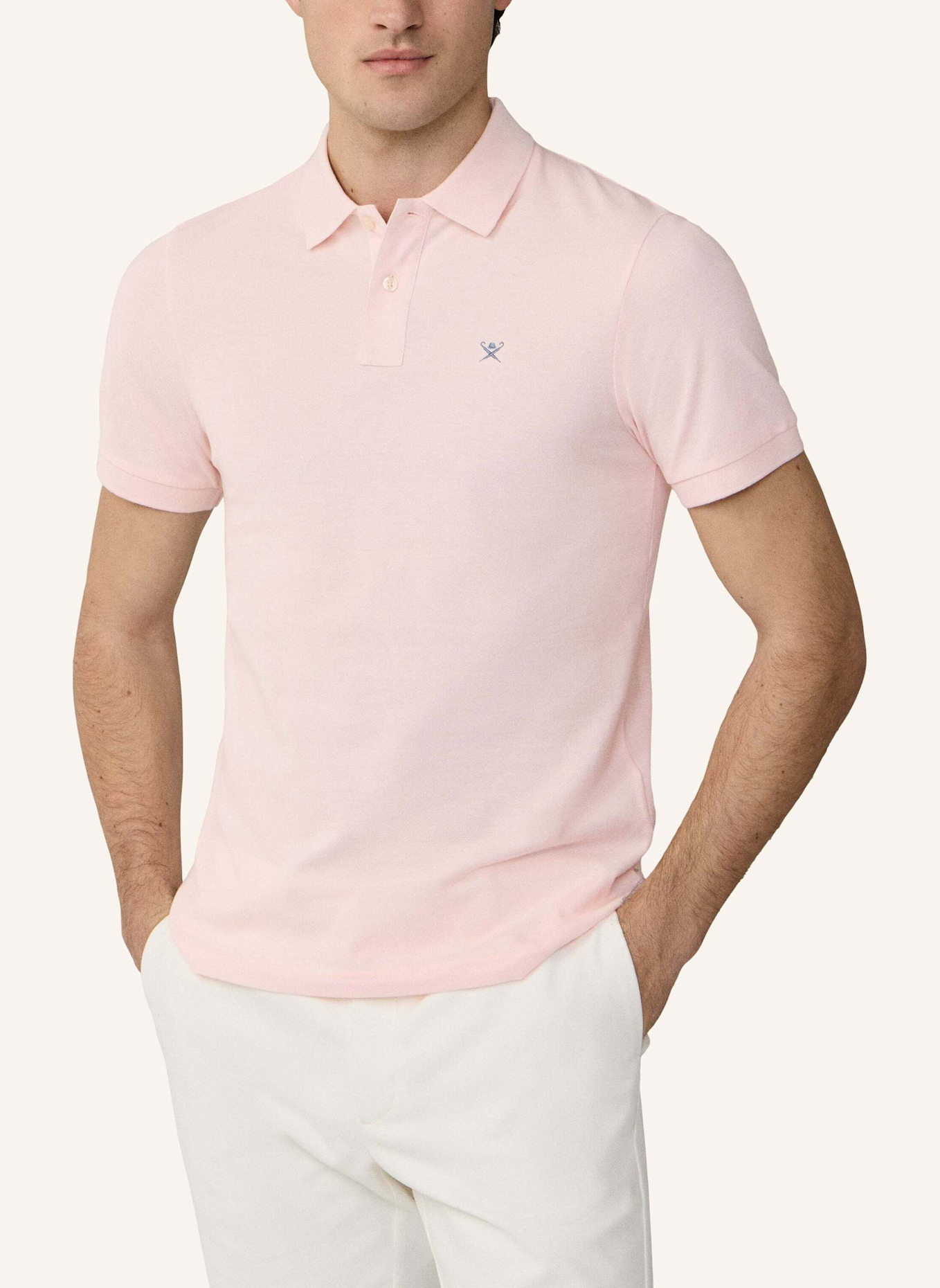 HACKETT LONDON Poloshirt SLIM FIT LOGO: HELLROSA