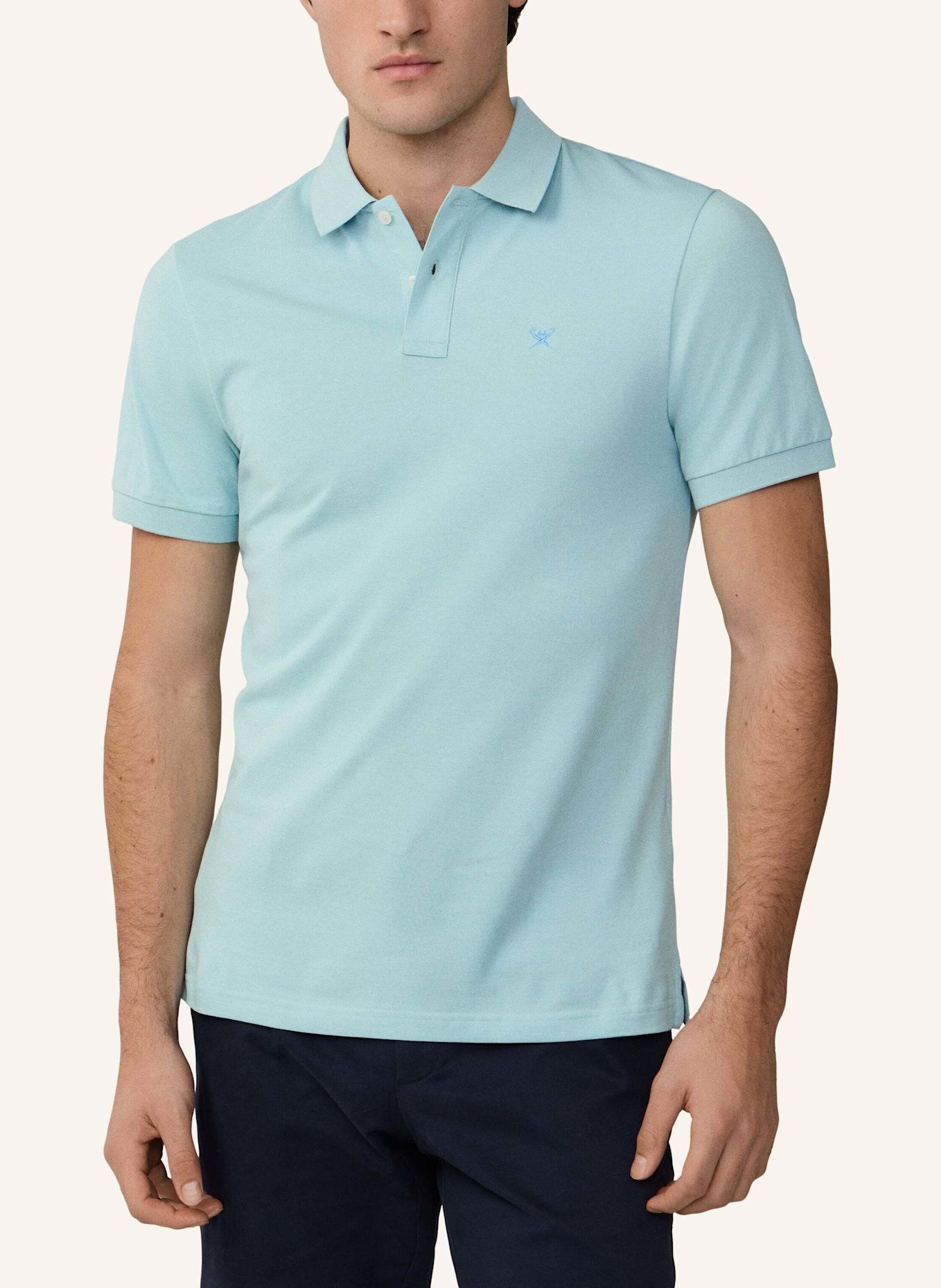 HACKETT LONDON Poloshirt SLIM FIT LOGO: HELLGRÜN