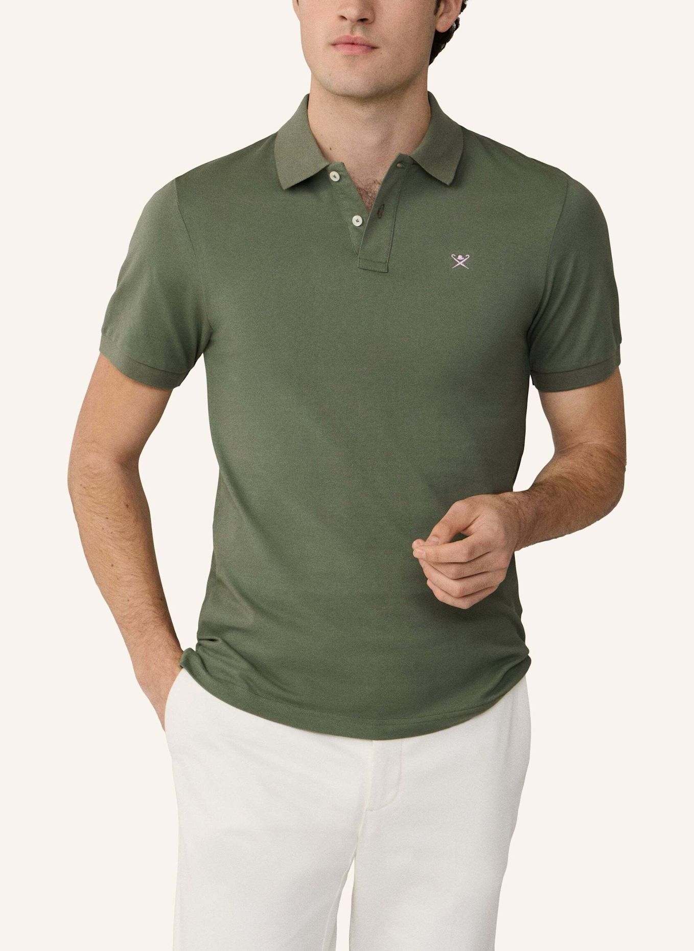 HACKETT LONDON Poloshirt SLIM FIT LOGO: GRÜN
