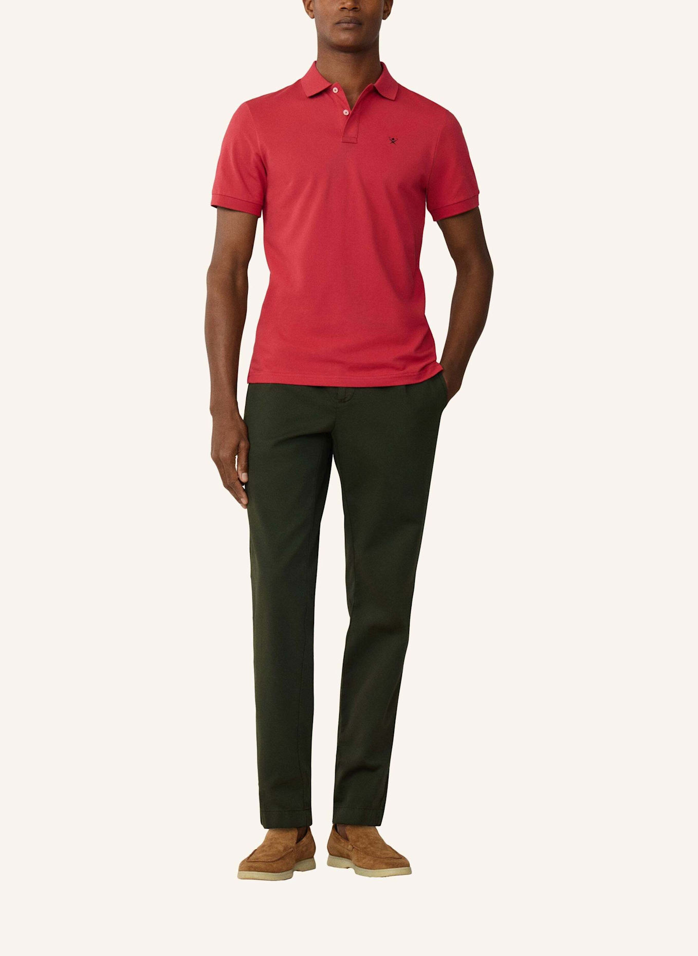 HACKETT LONDON Poloshirt SLIM FIT LOGO: ROT