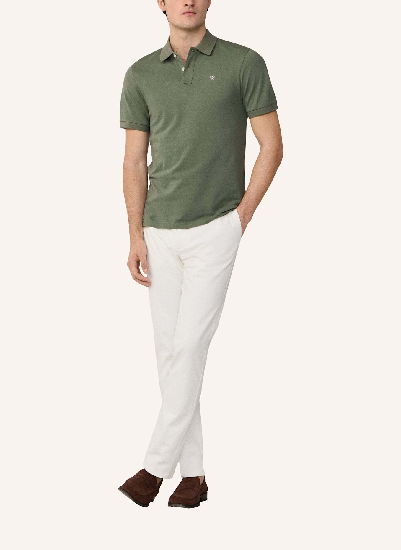 HACKETT LONDON Poloshirt SLIM FIT LOGO: GRÜN