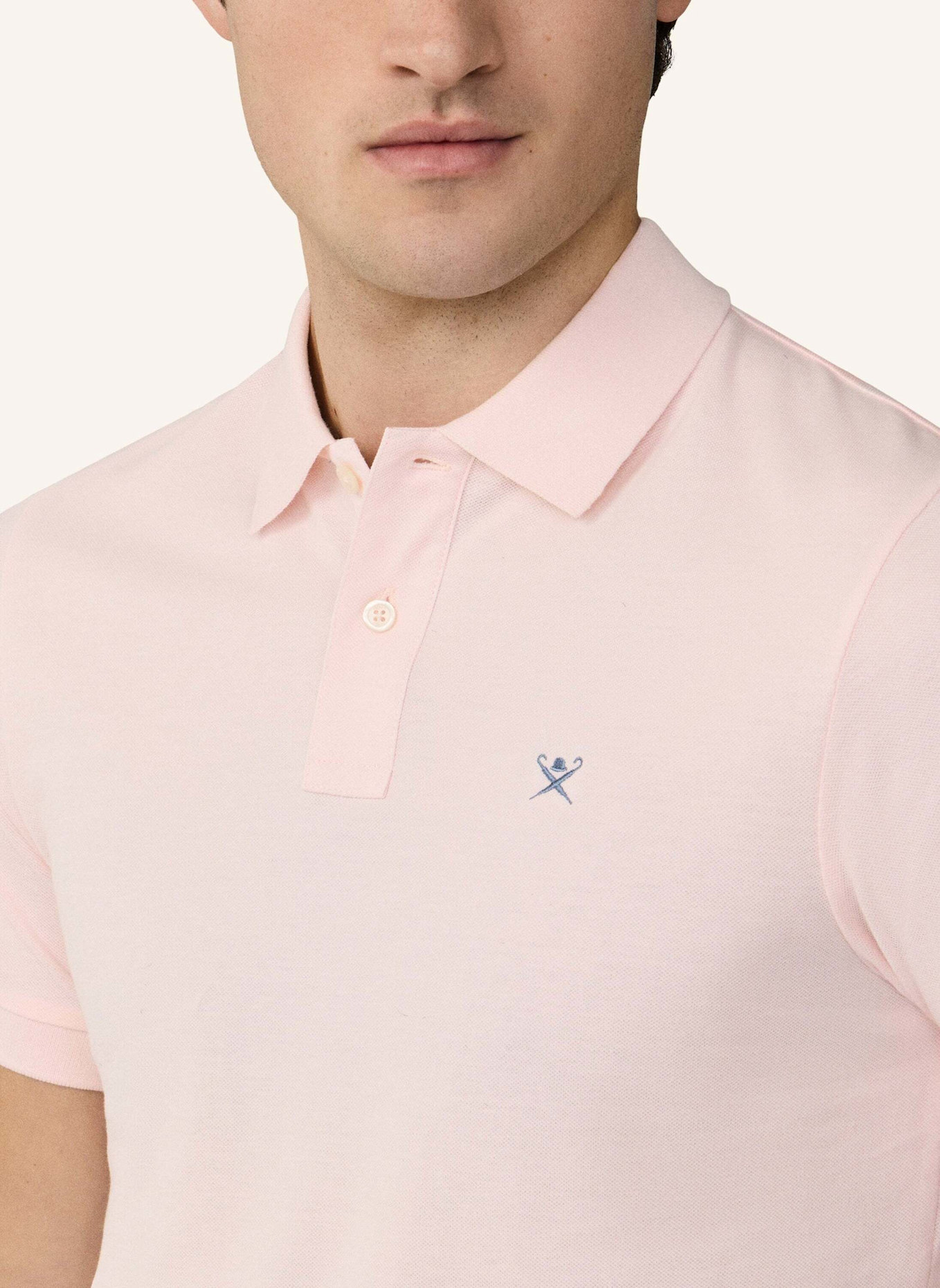HACKETT LONDON Poloshirt SLIM FIT LOGO: HELLROSA