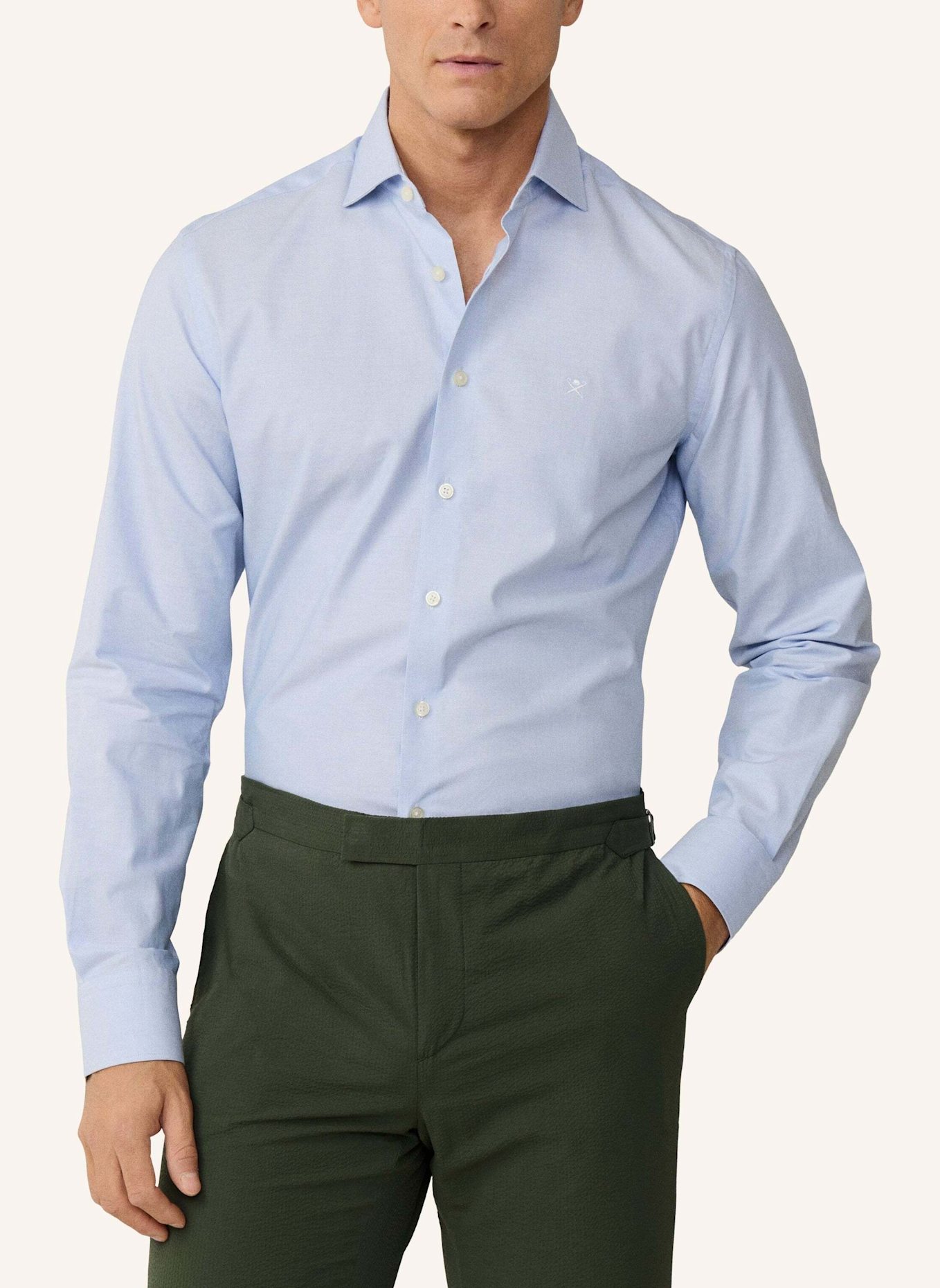 HACKETT LONDON Freizeithemd ESS TEXTURE: HELLBLAU