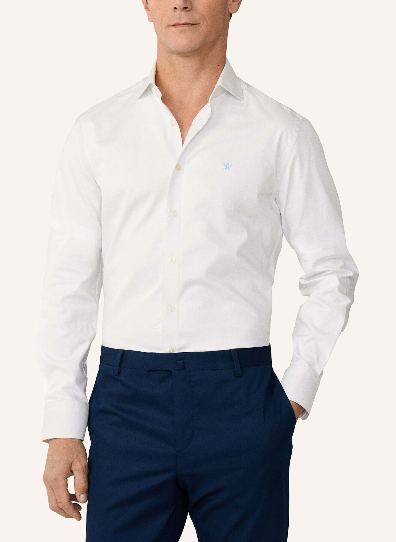 HACKETT LONDON Freizeithemd ESS TEXTURE: WEISS