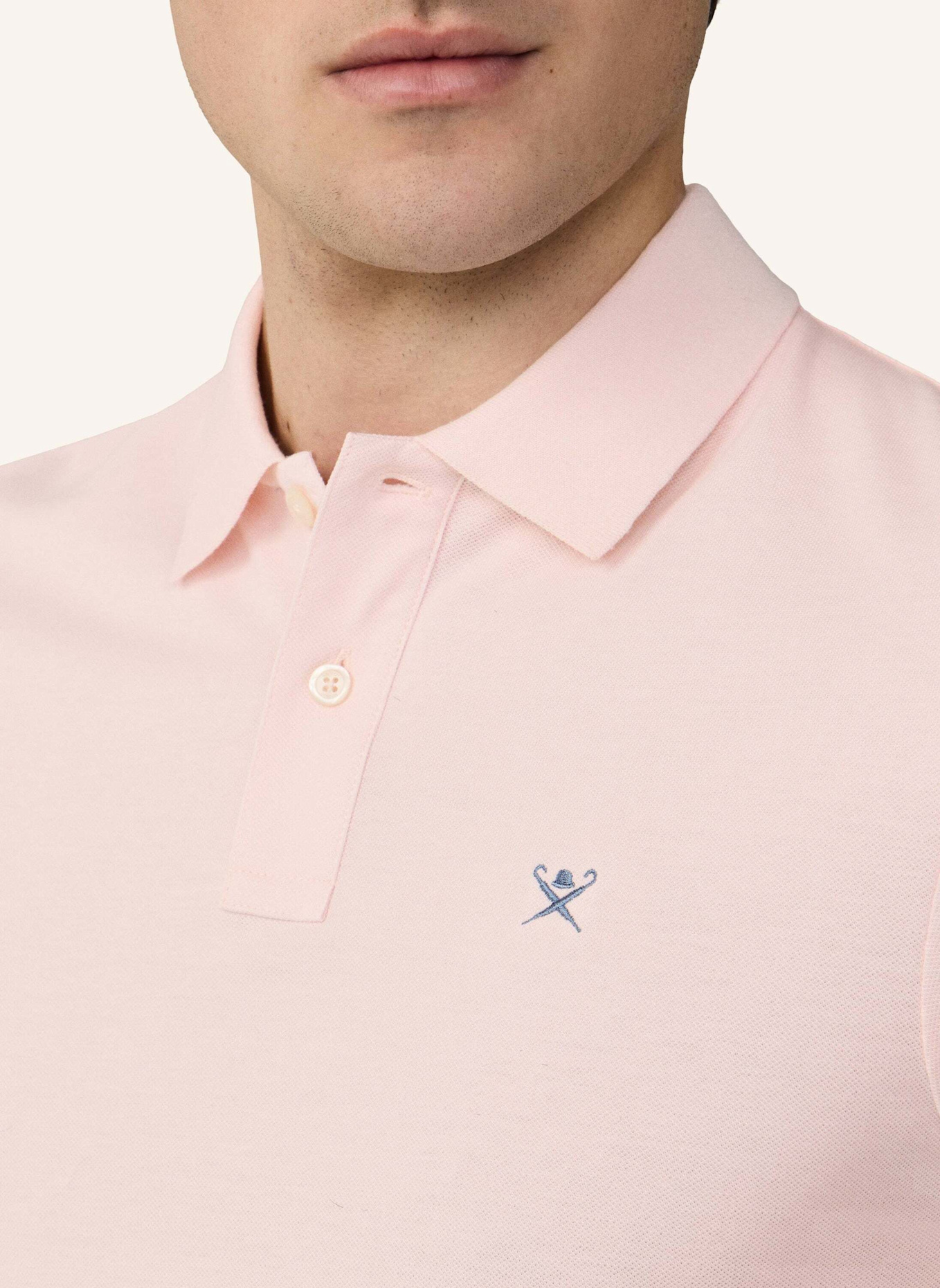 HACKETT LONDON Poloshirt SLIM FIT LOGO: HELLROSA