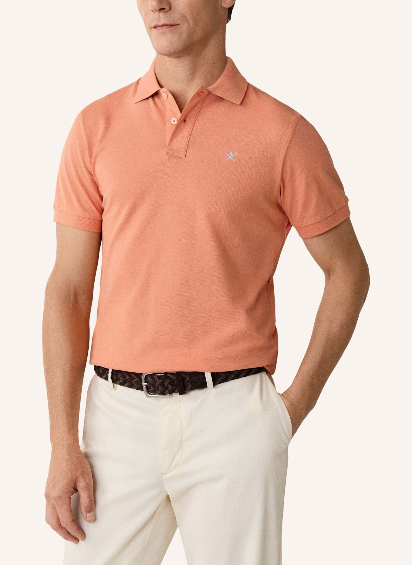HACKETT LONDON Poloshirt SLIM FIT LOGO: ORANGE