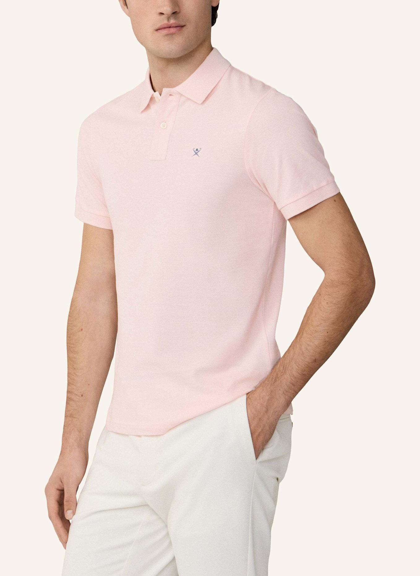 HACKETT LONDON Poloshirt SLIM FIT LOGO: HELLROSA