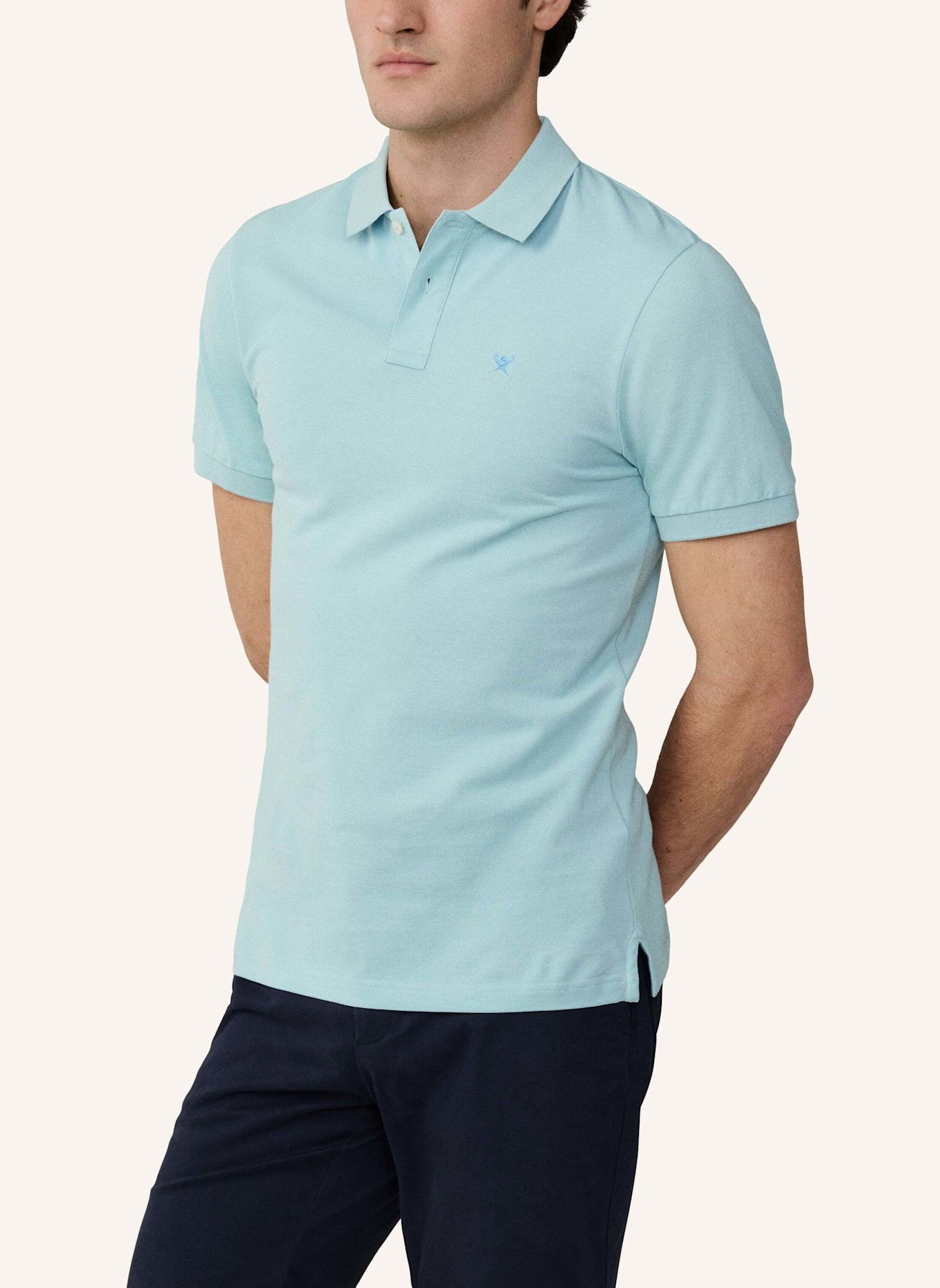 HACKETT LONDON Poloshirt SLIM FIT LOGO: HELLGRÜN