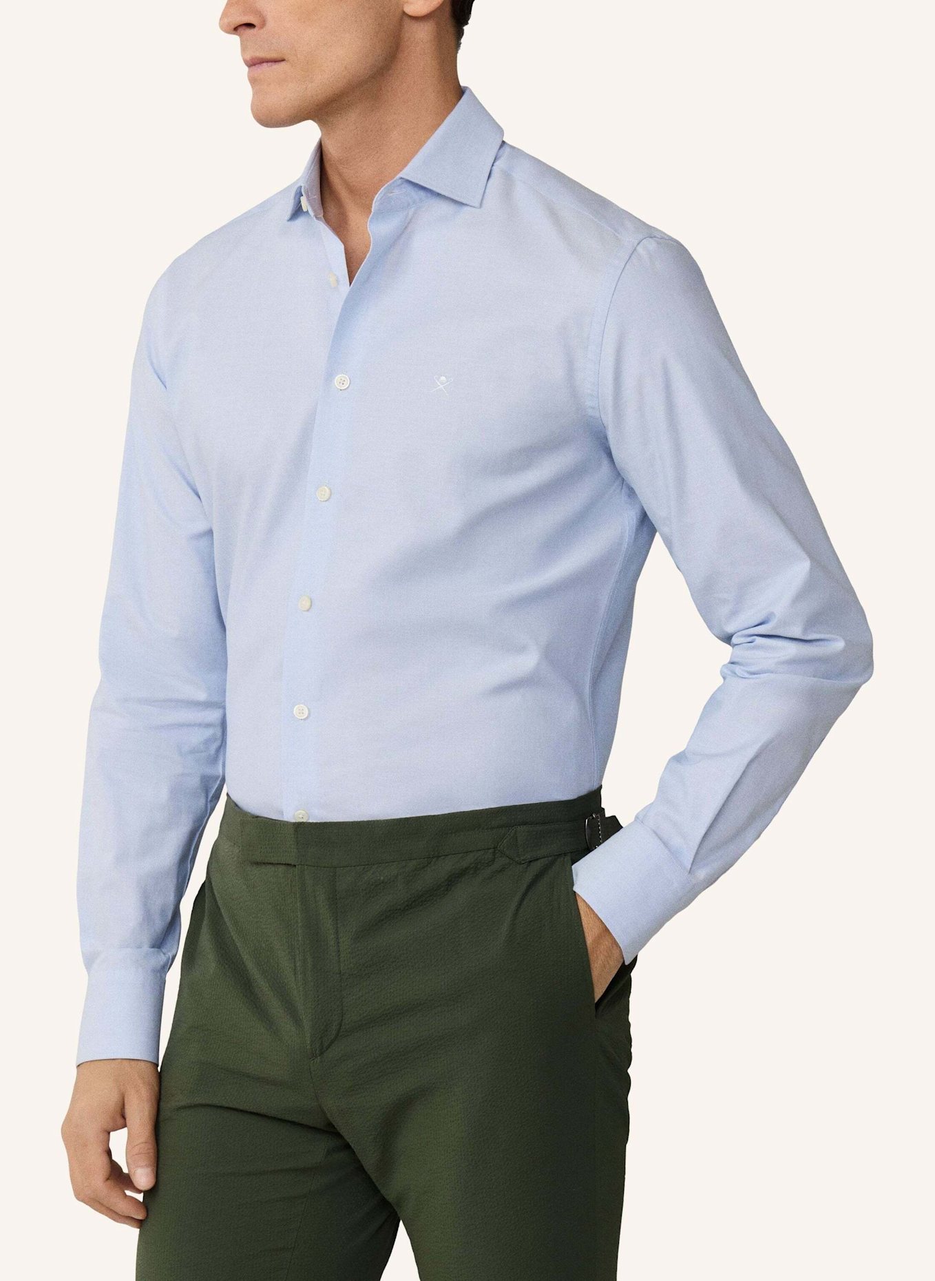 HACKETT LONDON Freizeithemd ESS TEXTURE: HELLBLAU