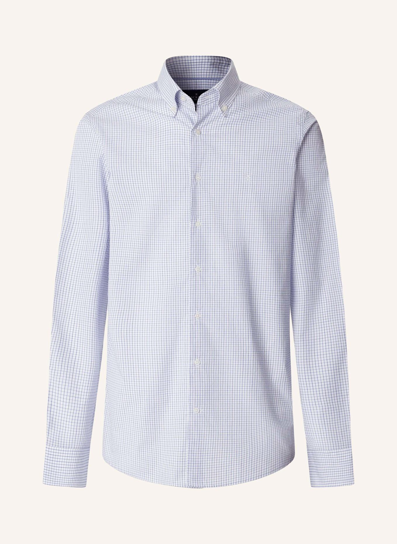 HACKETT LONDON Freizeithemd CITY TATTERSALL: BLAU