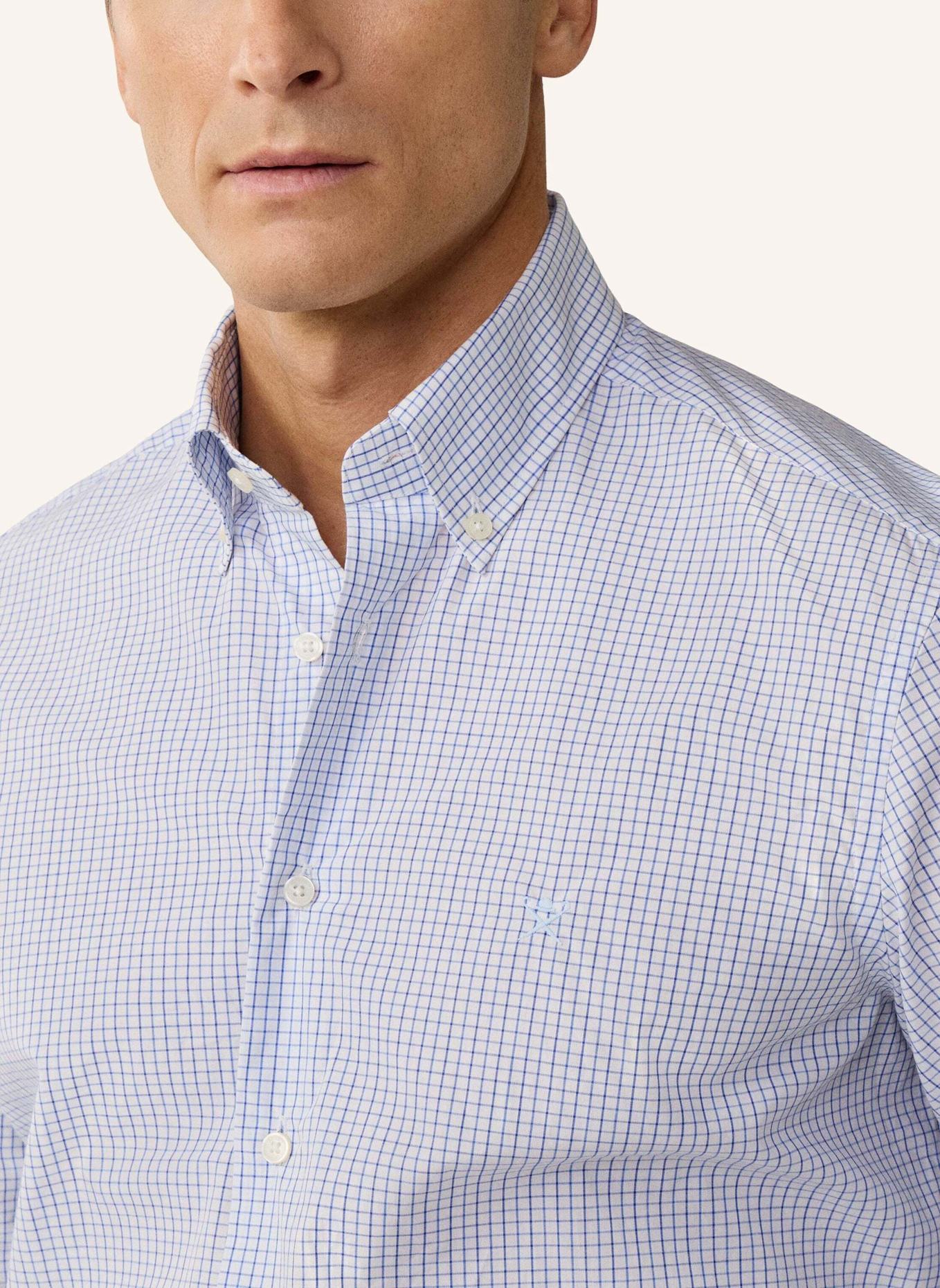 HACKETT LONDON Freizeithemd CITY TATTERSALL: BLAU