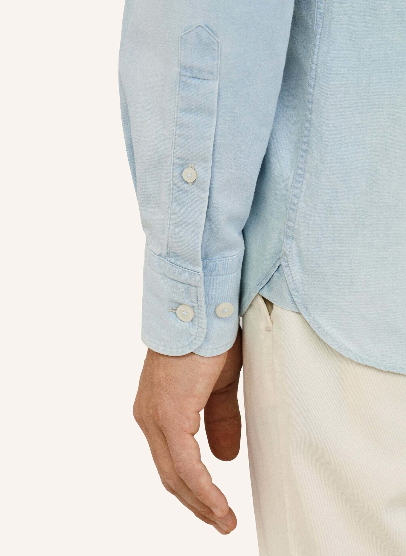 HACKETT LONDON Freizeithemd LIGHT WASH DENIM: DUNKELBLAU