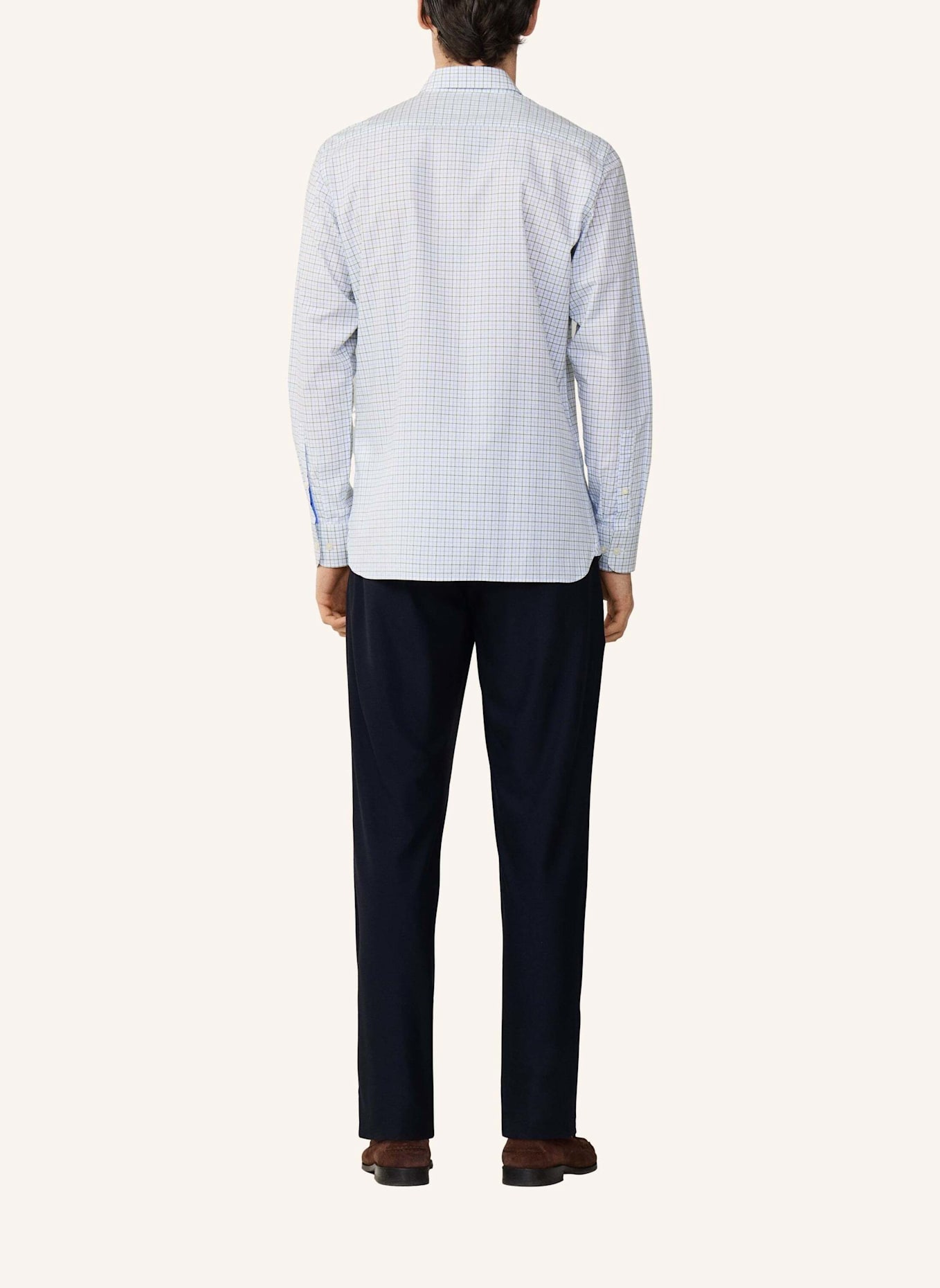 HACKETT LONDON Freizeithemd POPLIN TATTERSALL: GRÜN