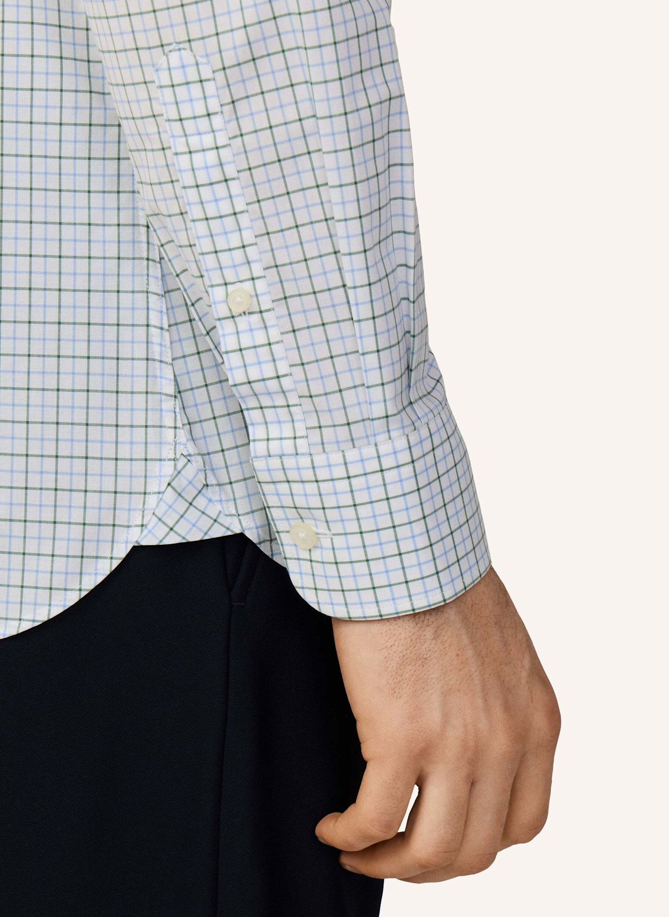 HACKETT LONDON Freizeithemd POPLIN TATTERSALL: GRÜN