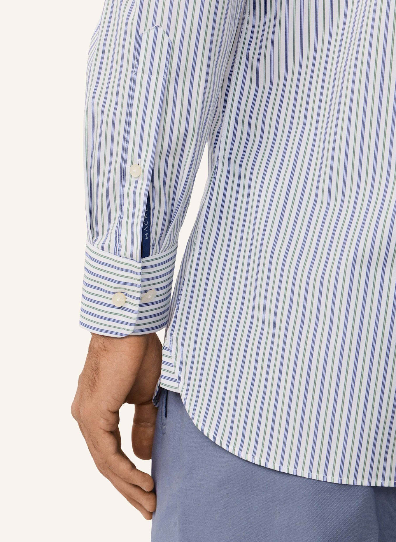 HACKETT LONDON Freizeithemd REGIMENTAL STRIPE: GRÜN