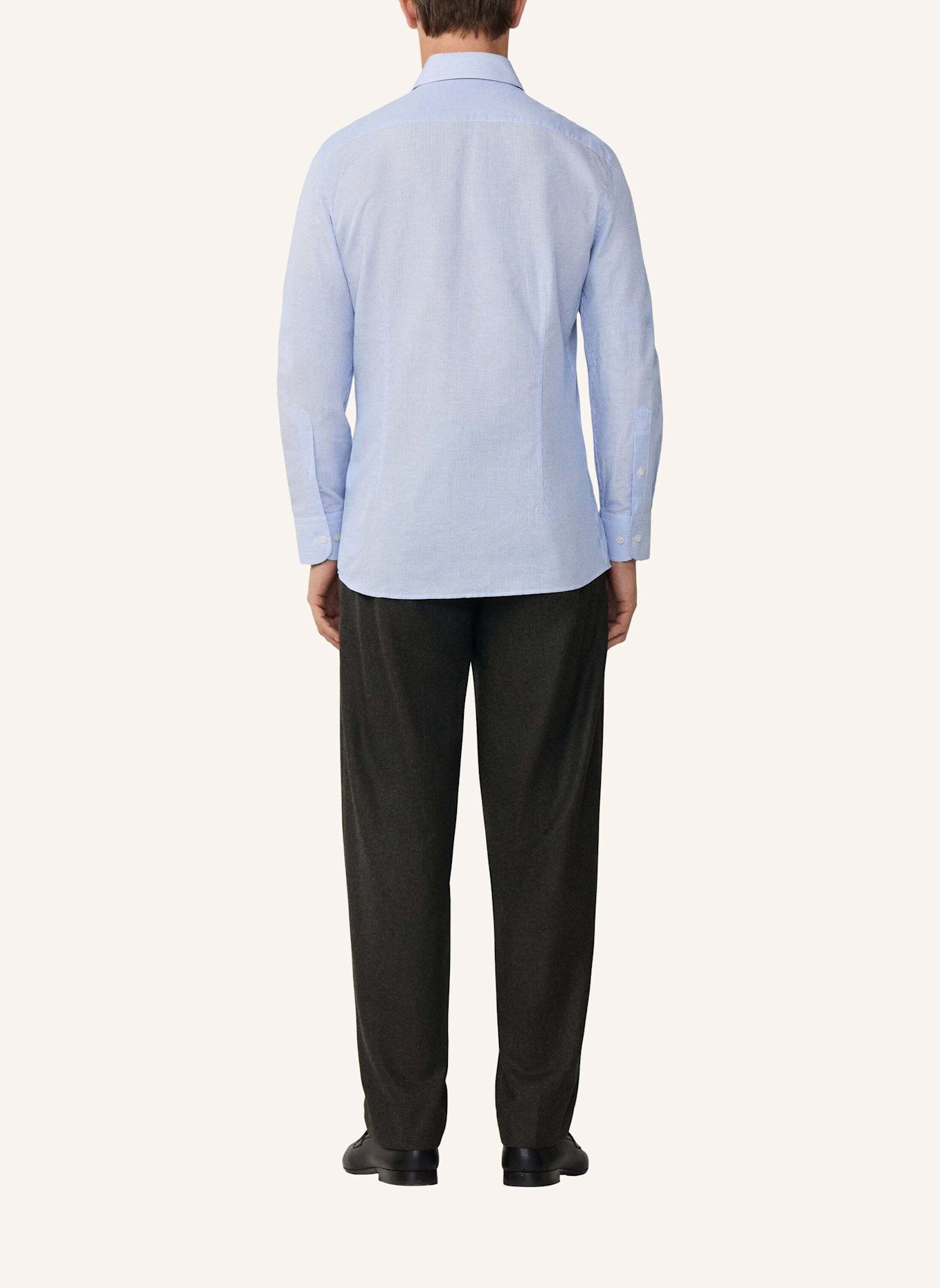HACKETT LONDON Freizeithemd FORMAL COT LIN STR: HELLBLAU