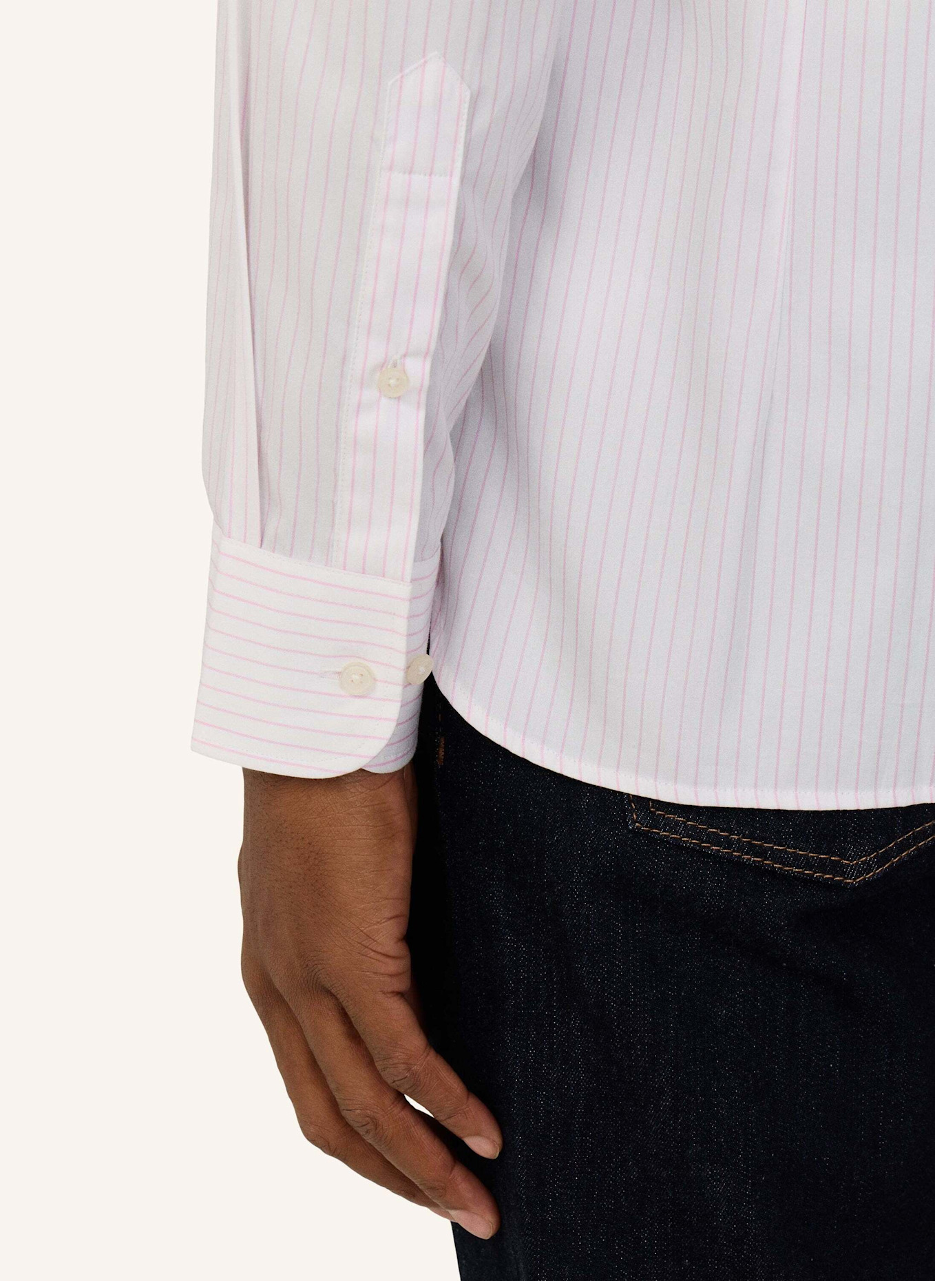 HACKETT LONDON Freizeithemd CITY WIDE STRIPE: HELLROSA