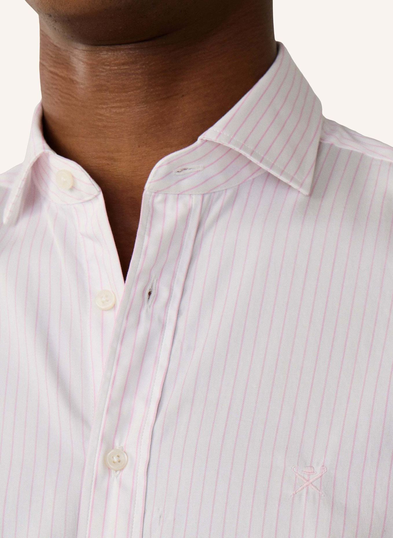 HACKETT LONDON Freizeithemd CITY WIDE STRIPE: HELLROSA