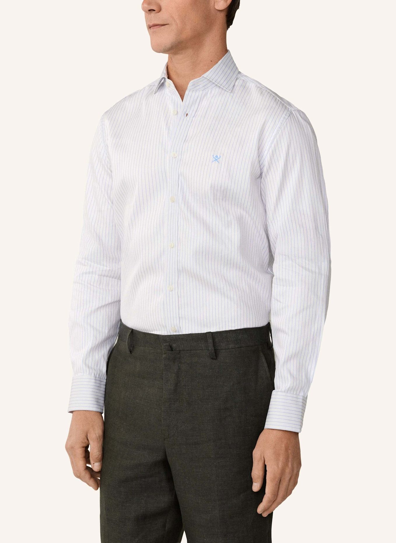 HACKETT LONDON Freizeithemd CITY WIDE STRIPE: BLAU