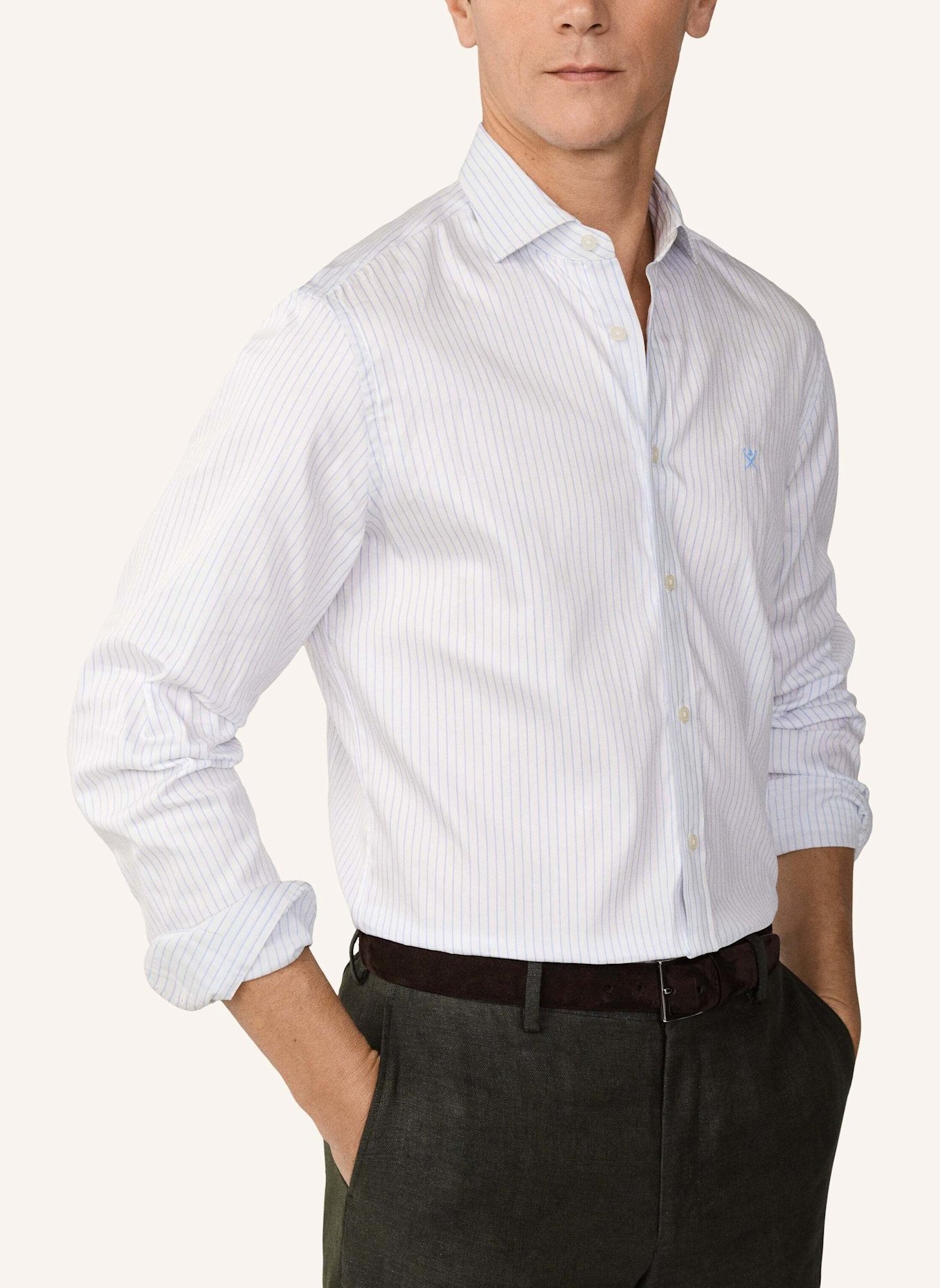 HACKETT LONDON Freizeithemd CITY WIDE STRIPE: BLAU