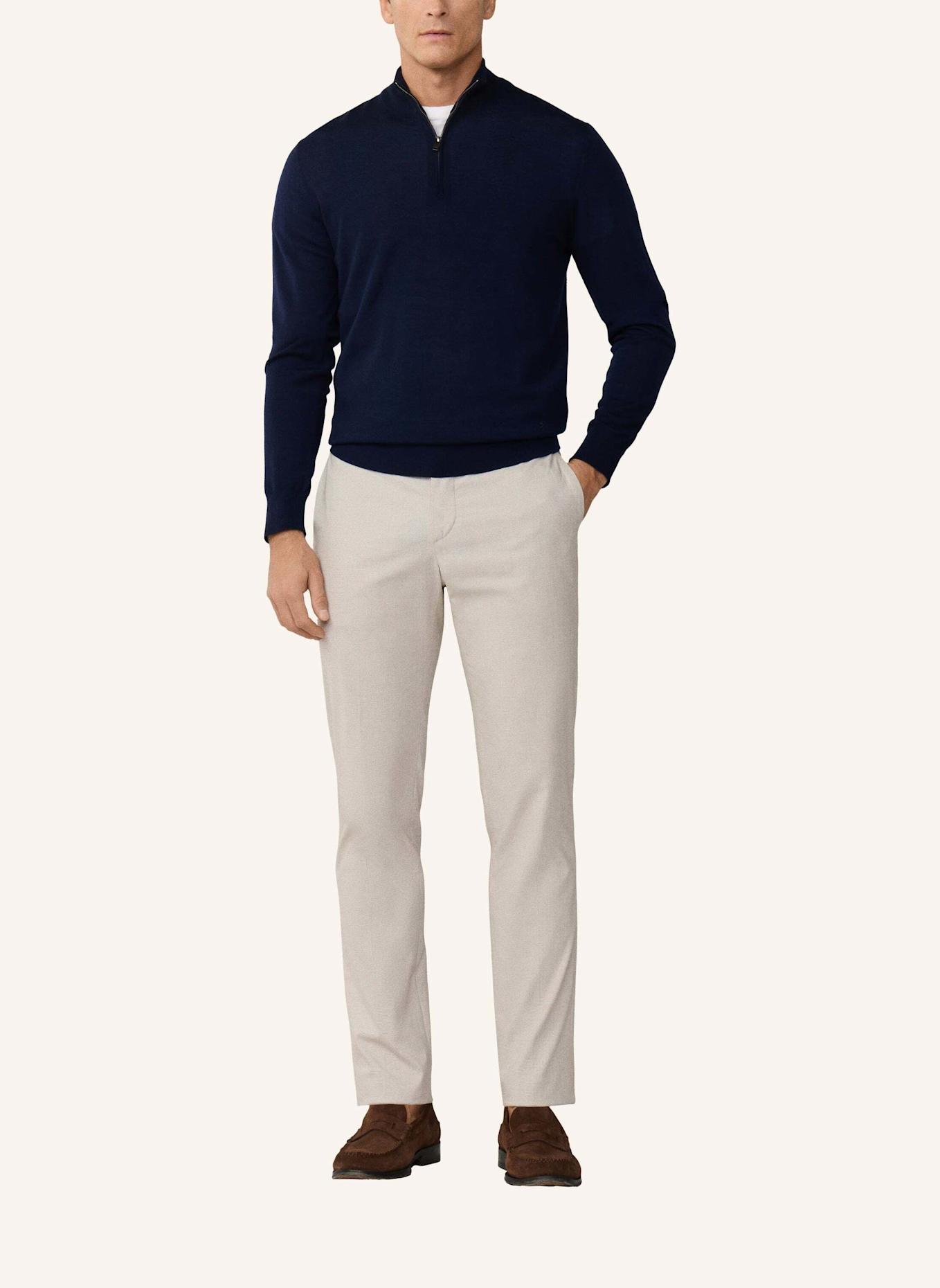 HACKETT LONDON Pullover ESS MERINO HZIP: BLAU