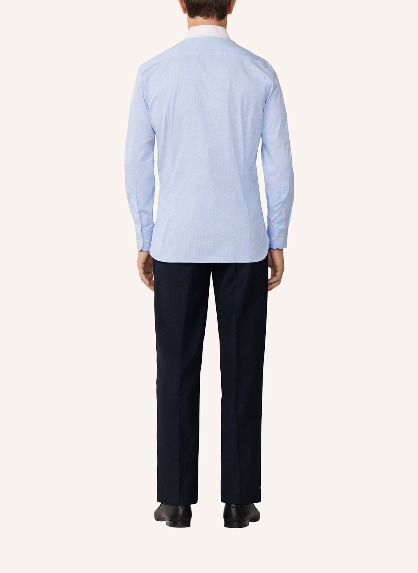 HACKETT LONDON Freizeithemd FINE STRIPE W COLLAR: BLAU